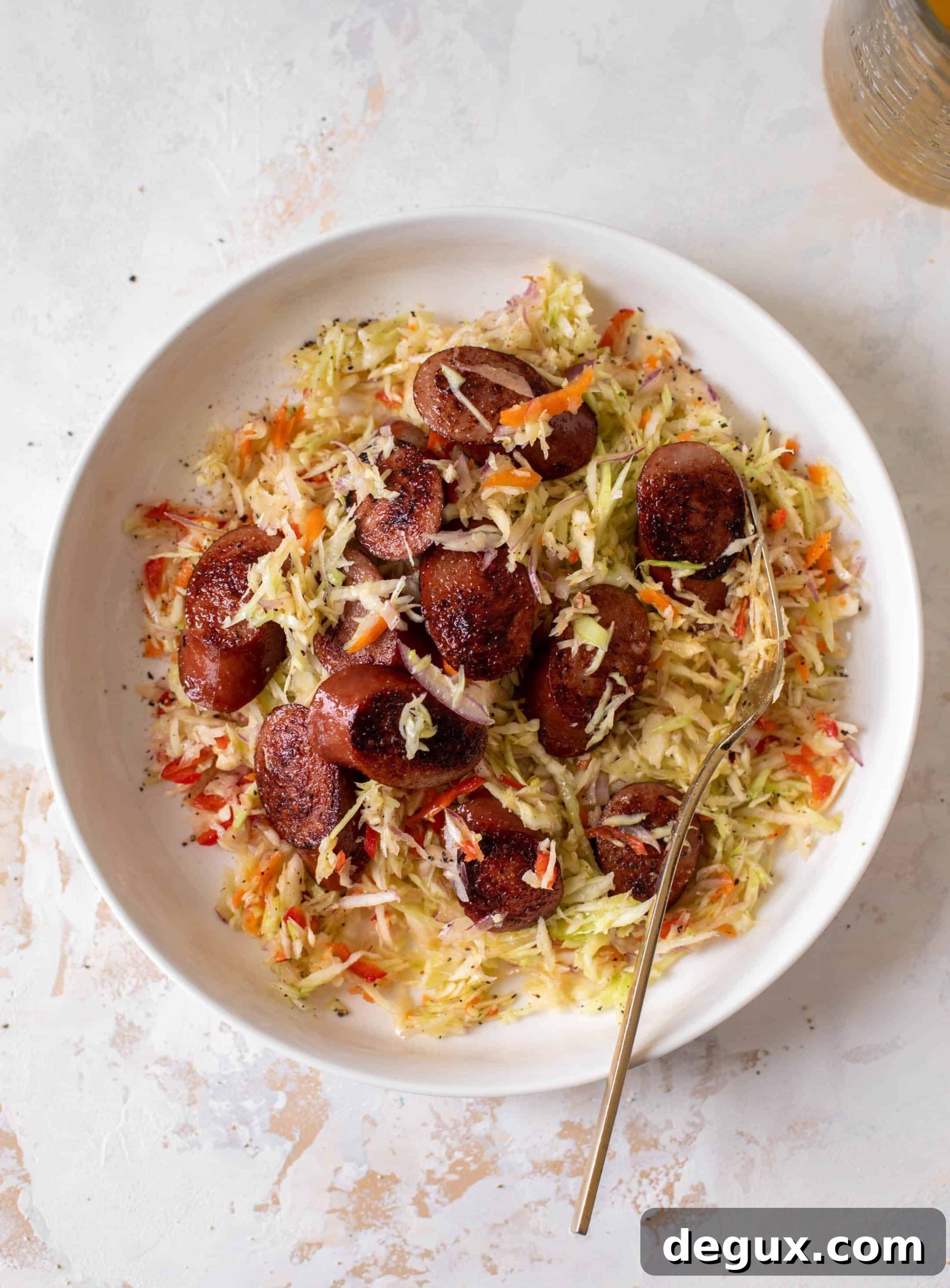 Smoked Sausage and Shredded Cabbage Salad Recipe 10 smoked sausage salad with shredded cabbage