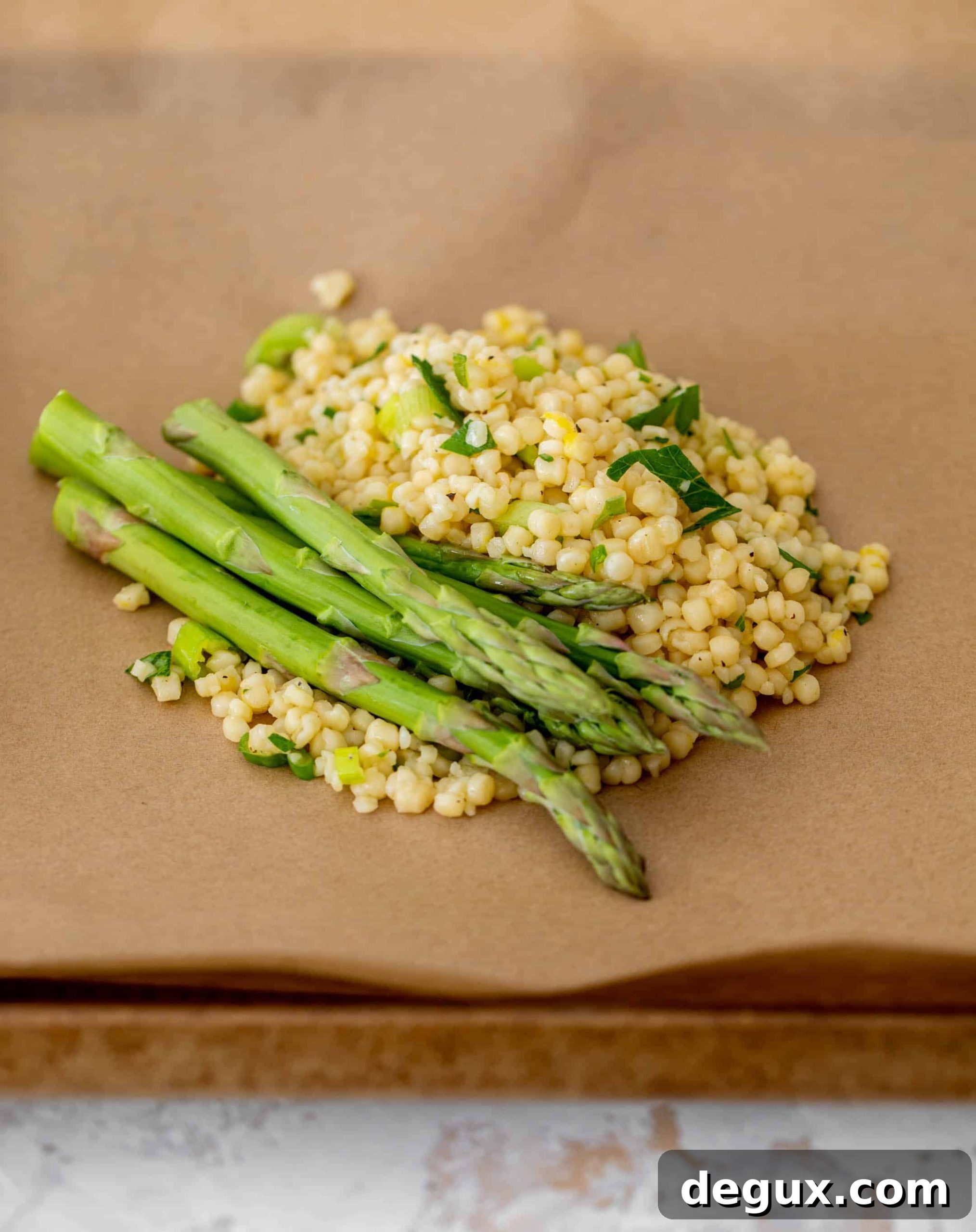 salmon parchment packets with couscous