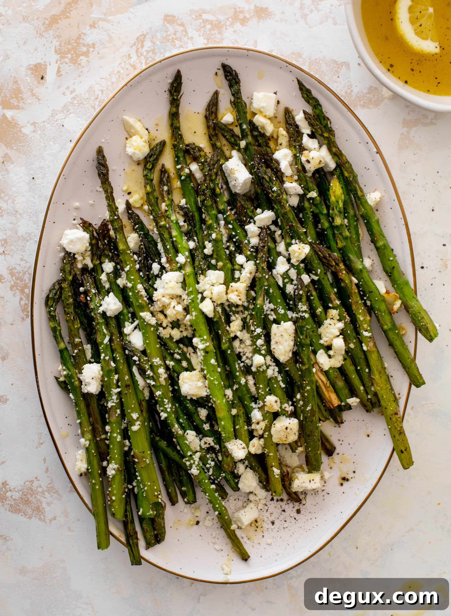 roasted asparagus with lemon vinaigrette