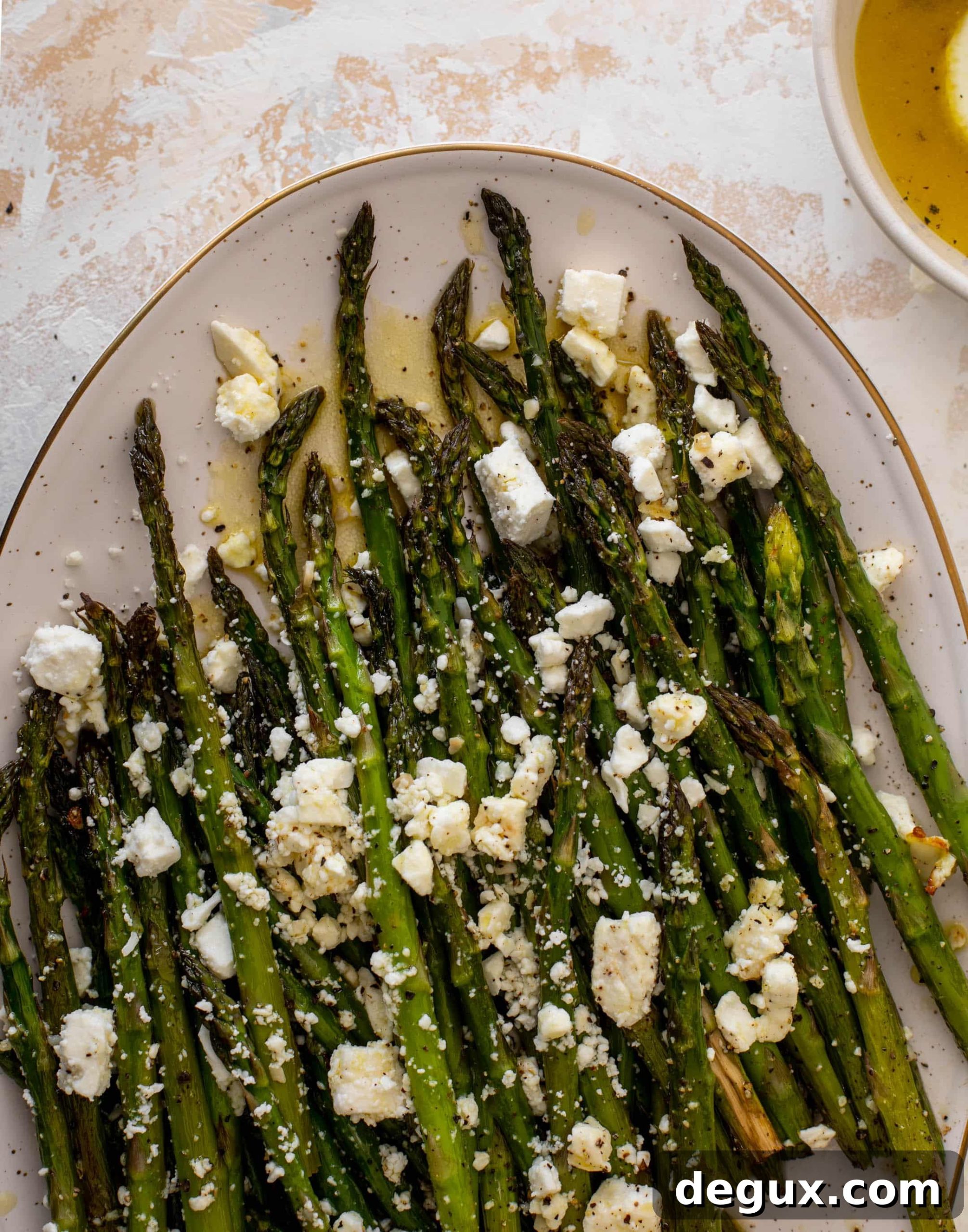 roasted asparagus with lemon vinaigrette