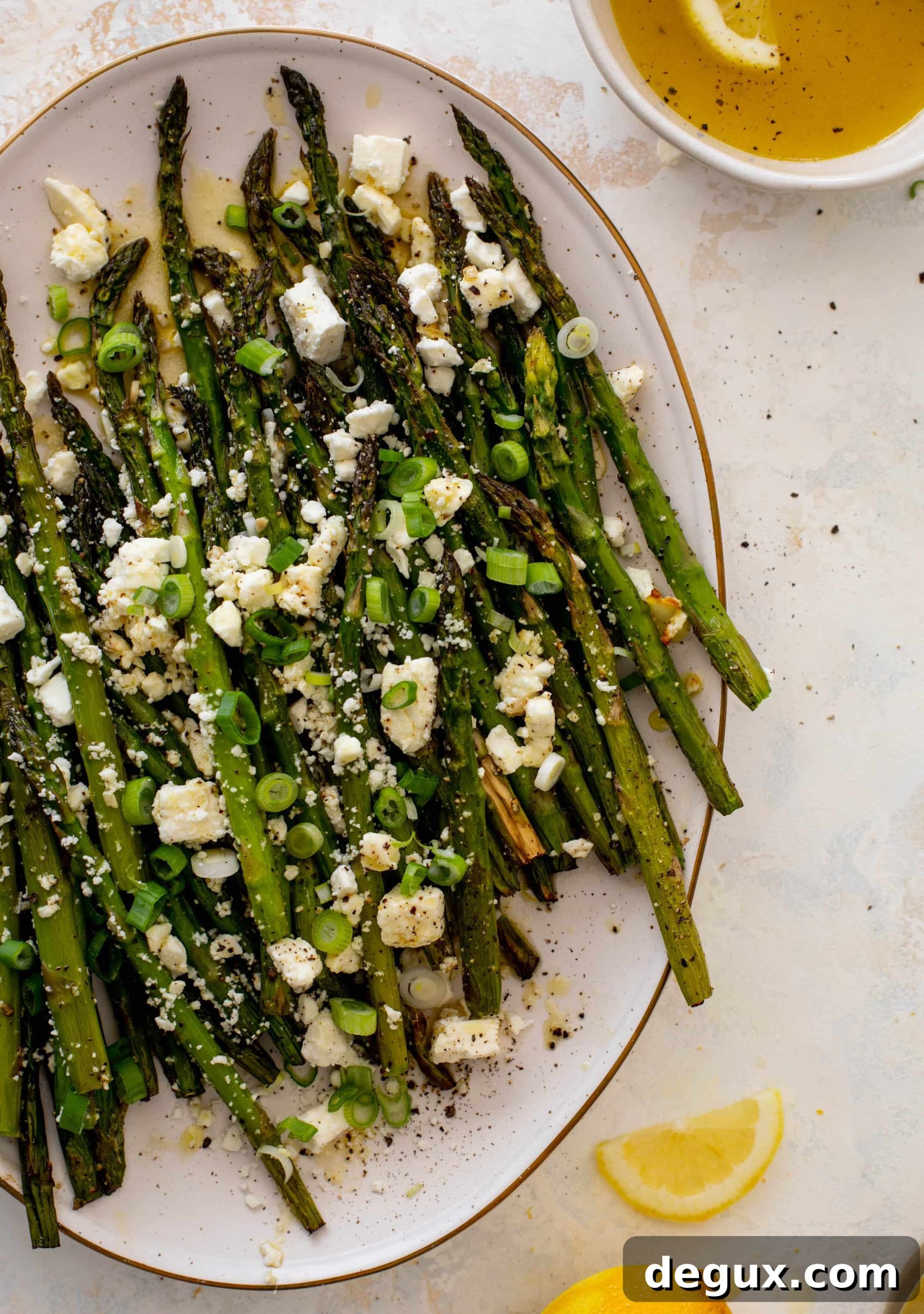 roasted asparagus with lemon vinaigrette