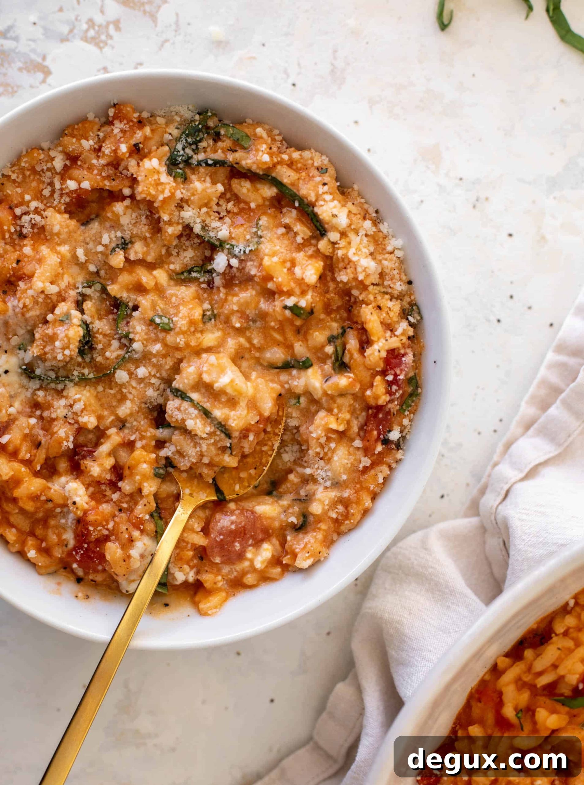 fire roasted tomato risotto with burrata