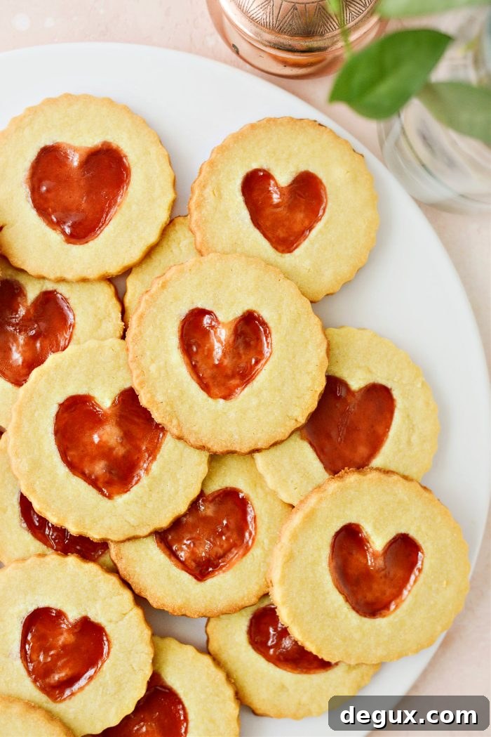Jam Heart Butter Cookies