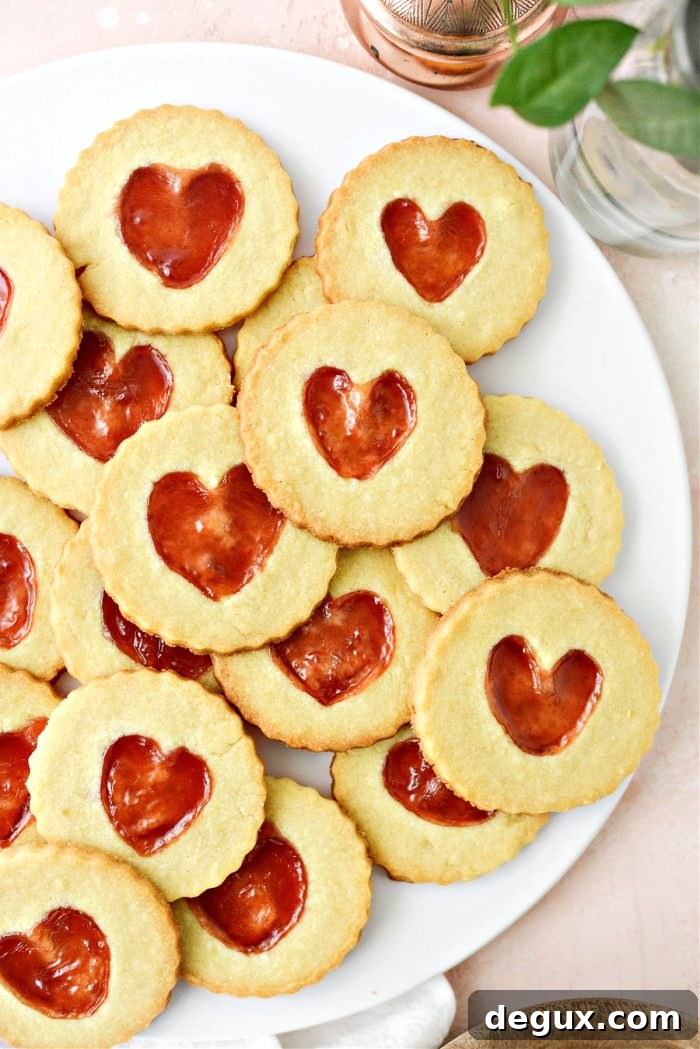 Jam Heart Butter Cookies