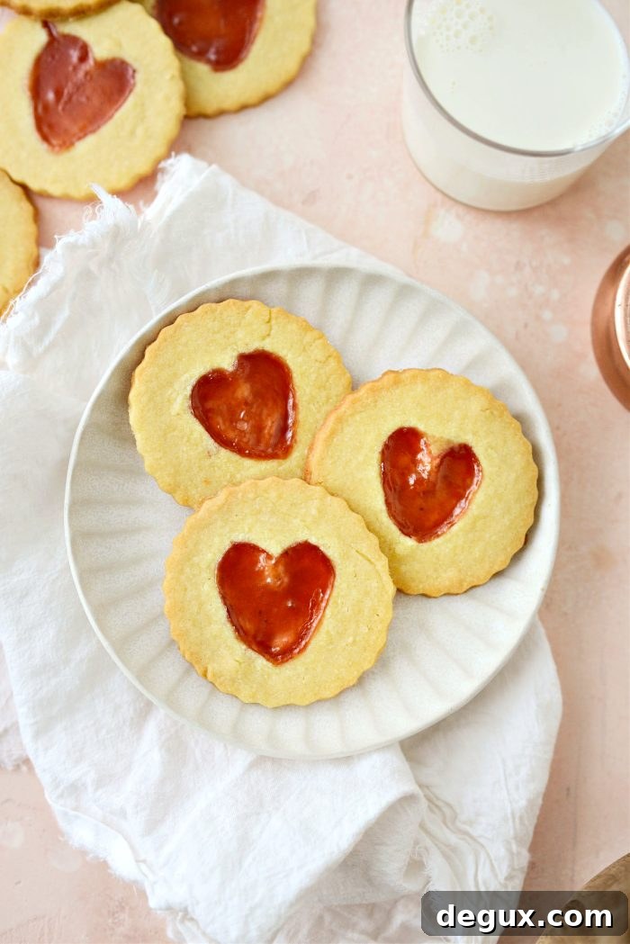 Jam Heart Butter Cookies