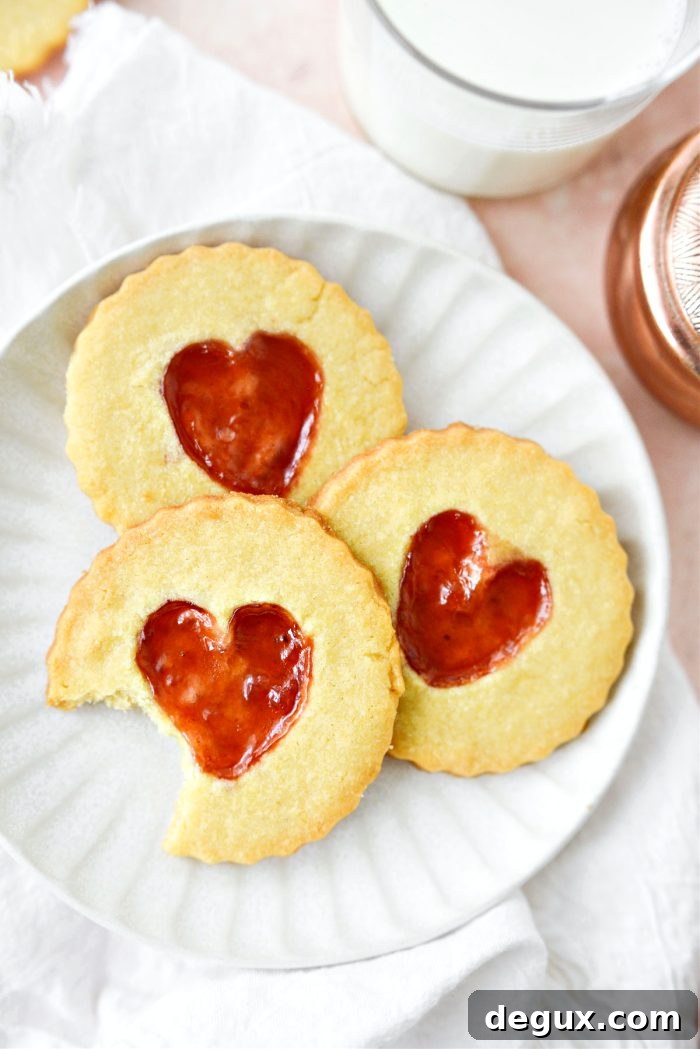 Jam Heart Butter Cookies