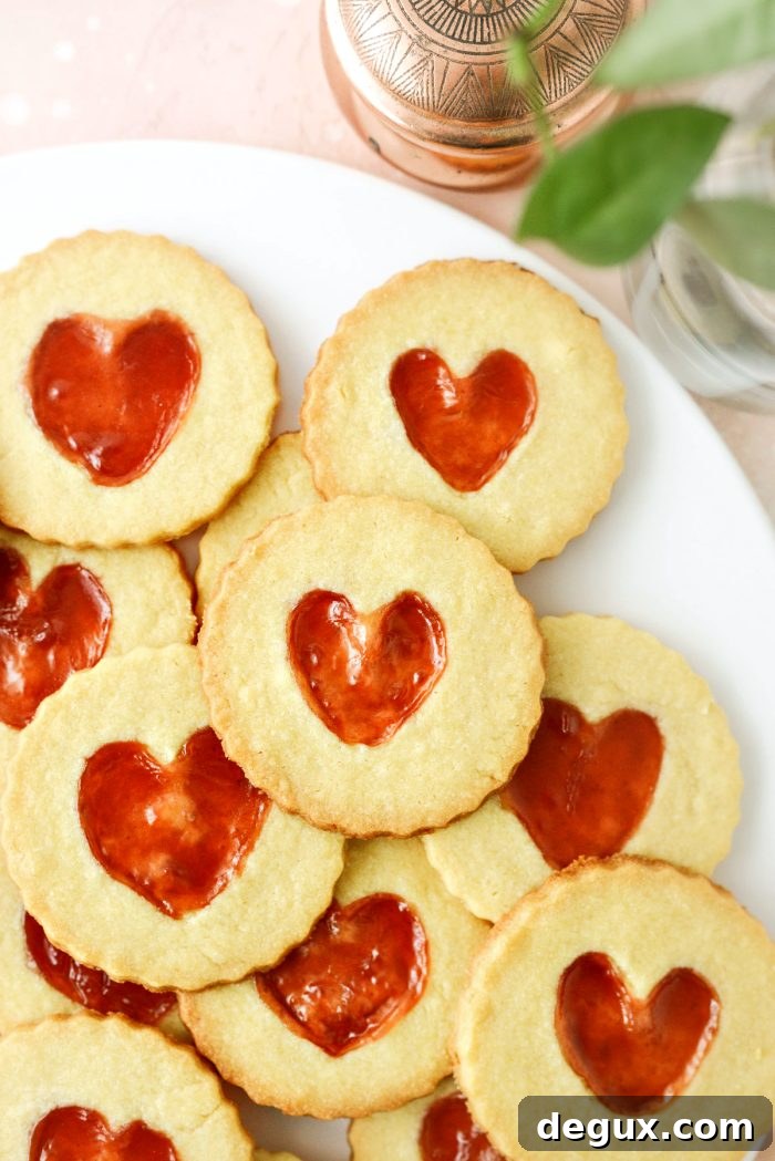 Jam Heart Butter Cookies