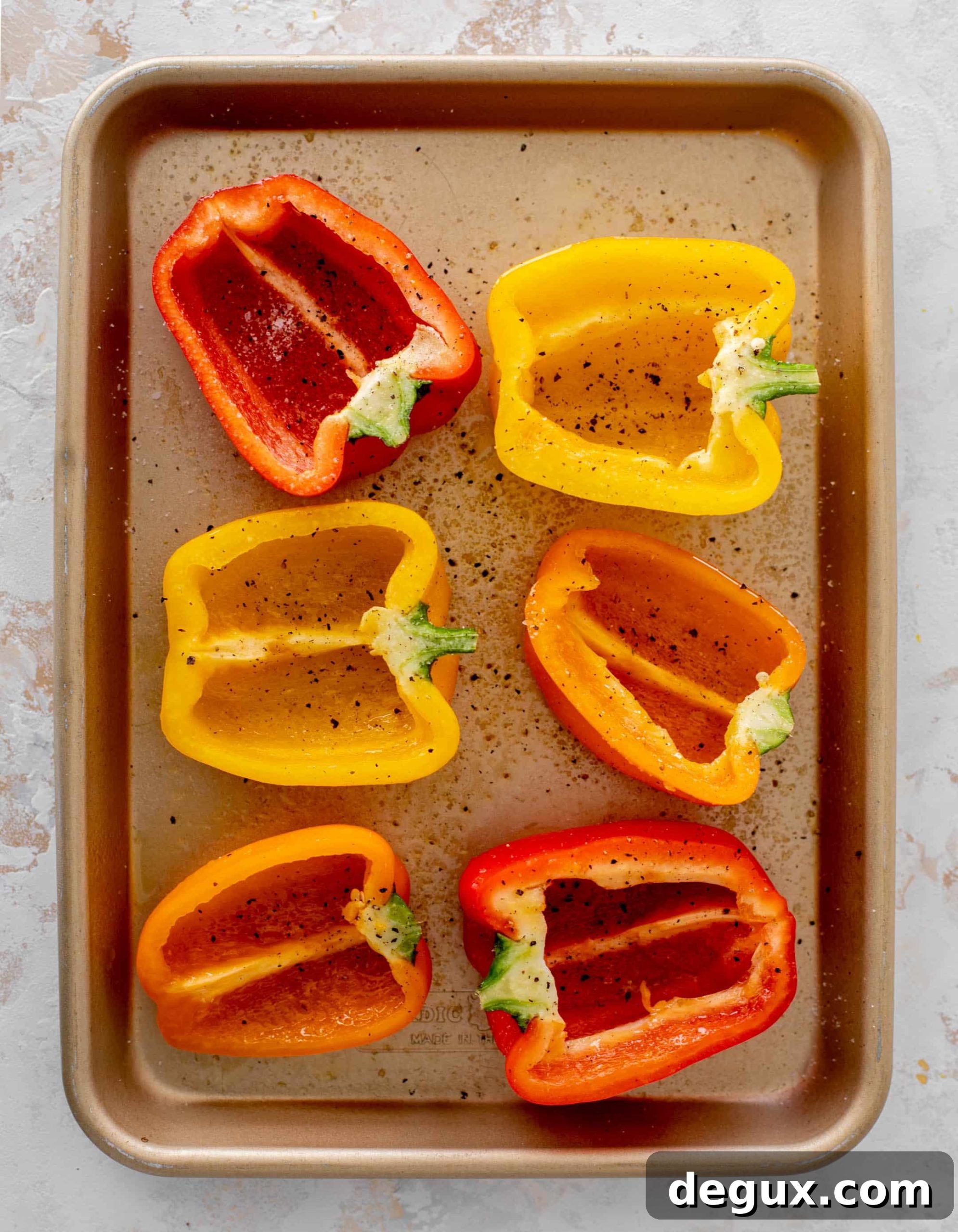 Sloppy Joe Stuffed Bell Peppers: Hearty One-Pan Dinner Recipe 3 roasted peppers