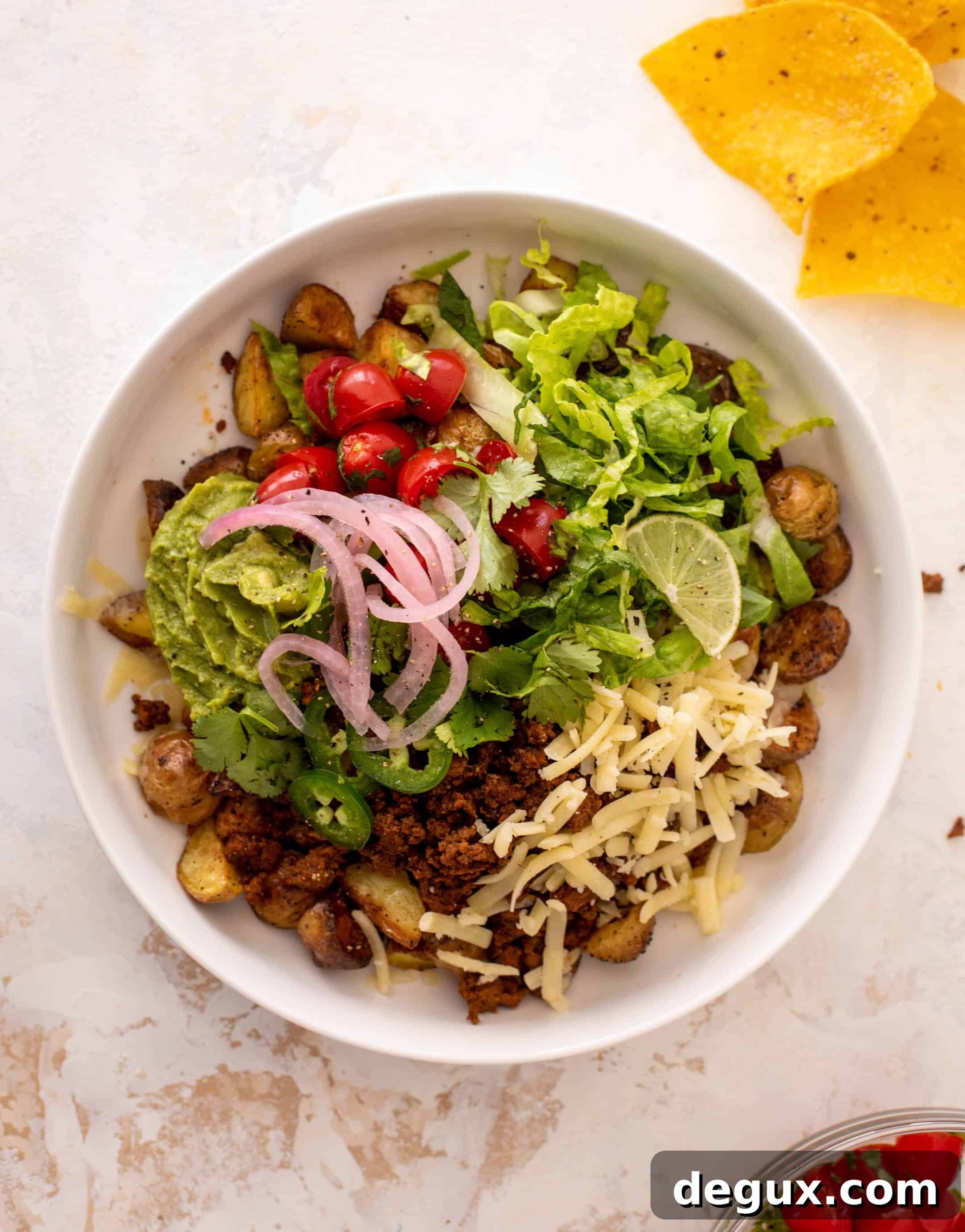 Crispy Potato Taco Bowls Recipe: Loaded Mexican-Style Potato Bowls 7 crispy potato taco bowls