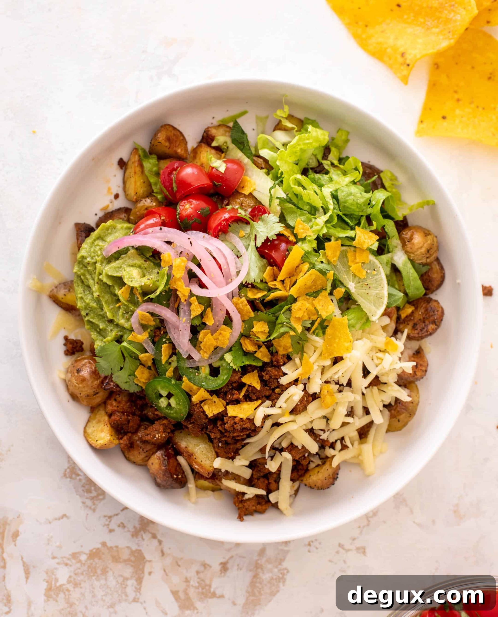 Crispy Potato Taco Bowls Recipe: Loaded Mexican-Style Potato Bowls 8 crispy potato taco bowls