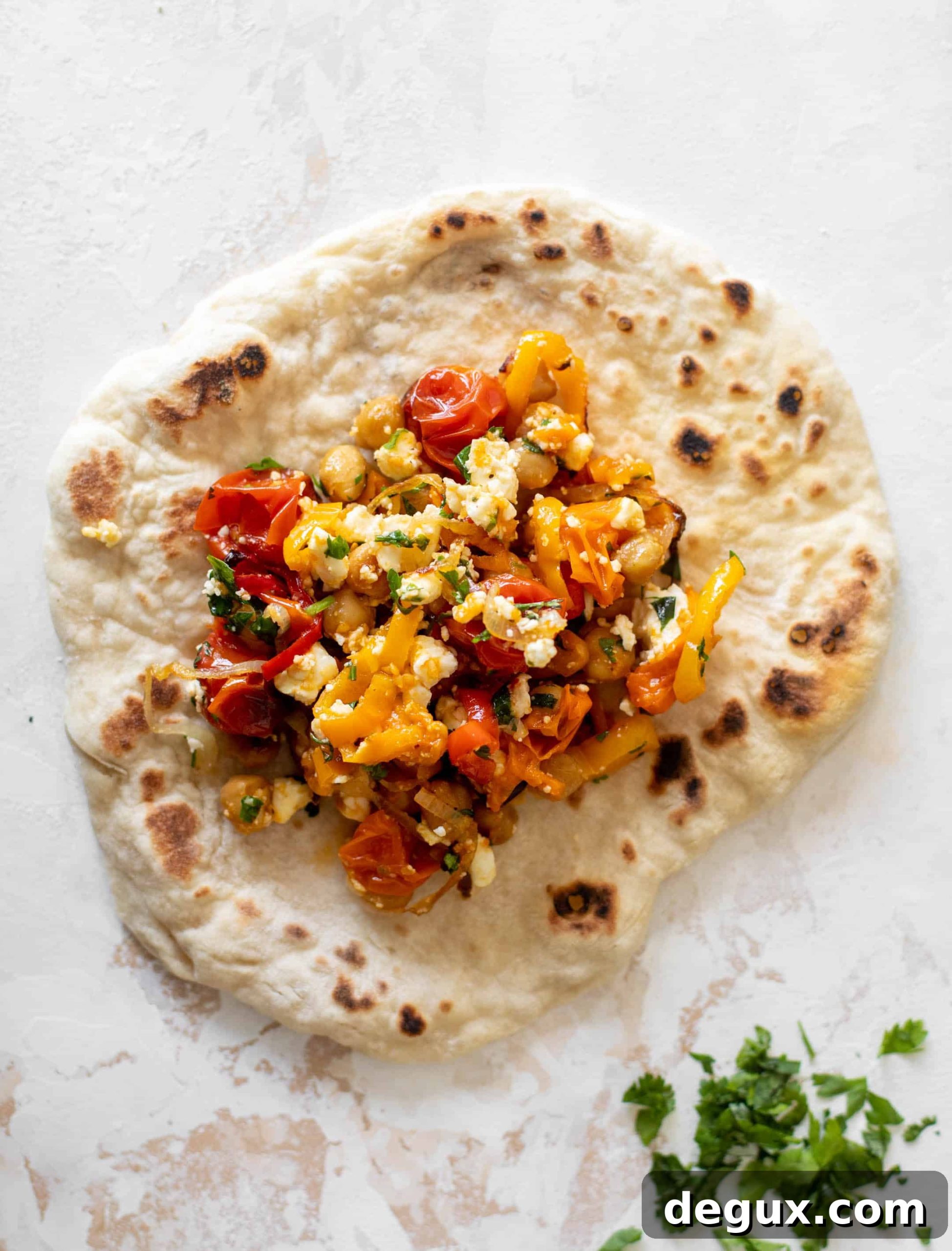 roasted chickpeas with tomatoes and sweet peppers