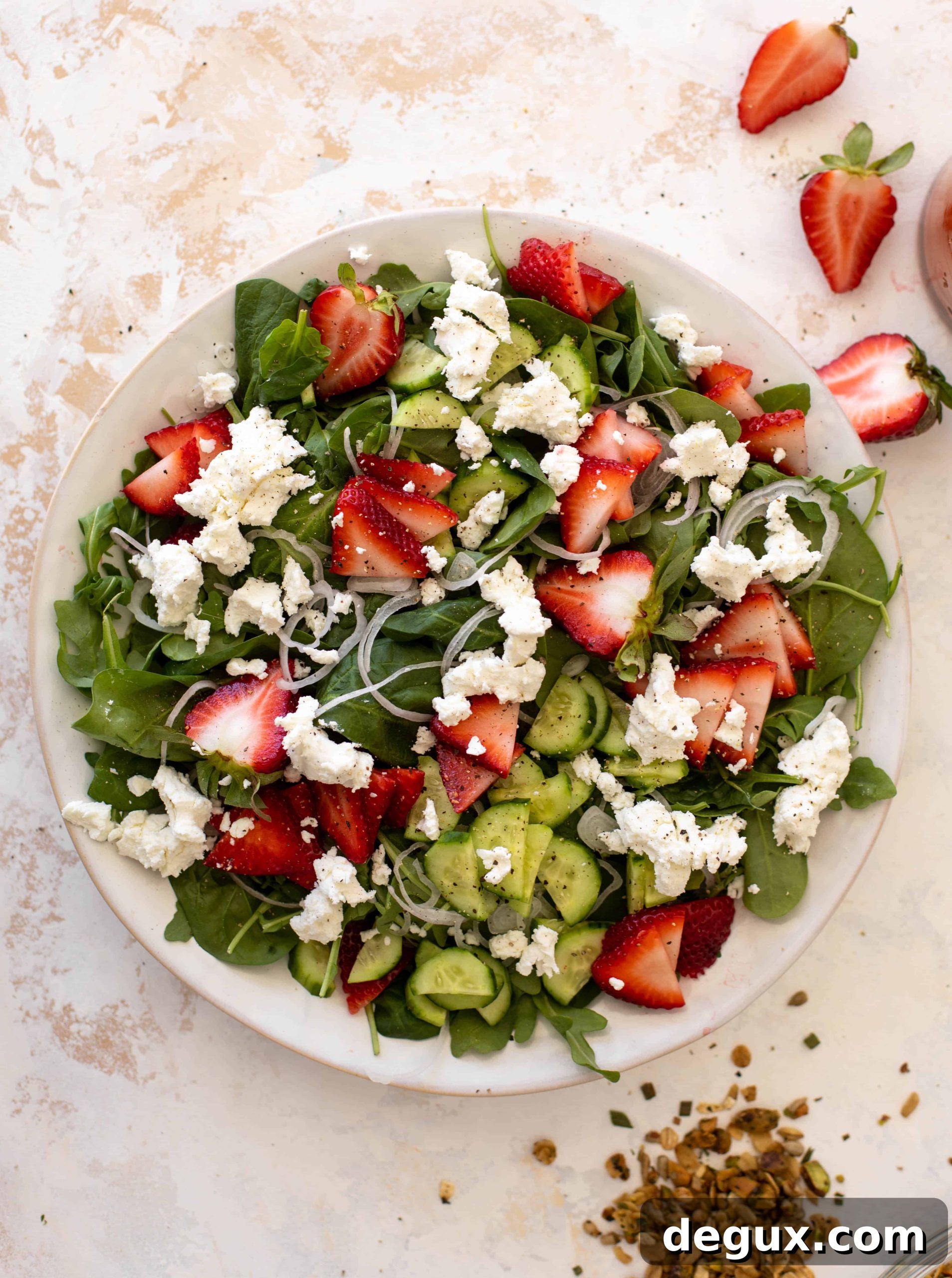 Strawberry Cucumber Salad with Savory Granola