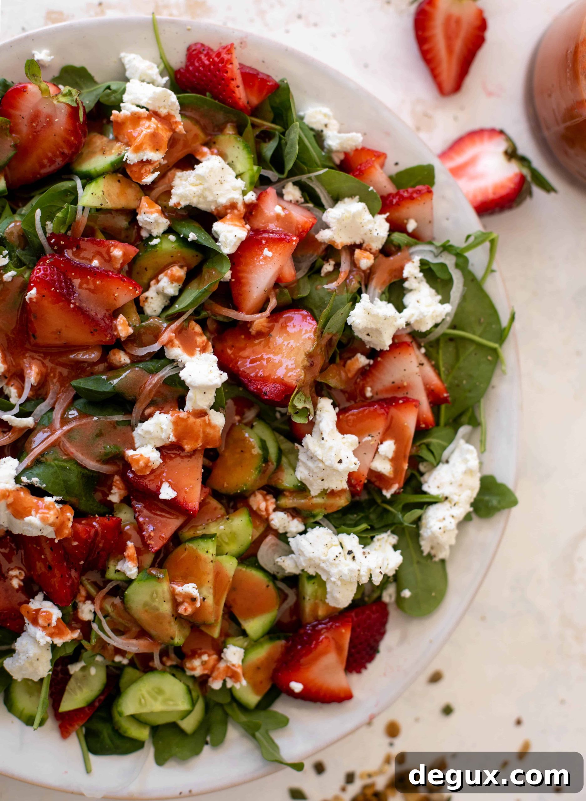Strawberry Cucumber Salad with Savory Granola