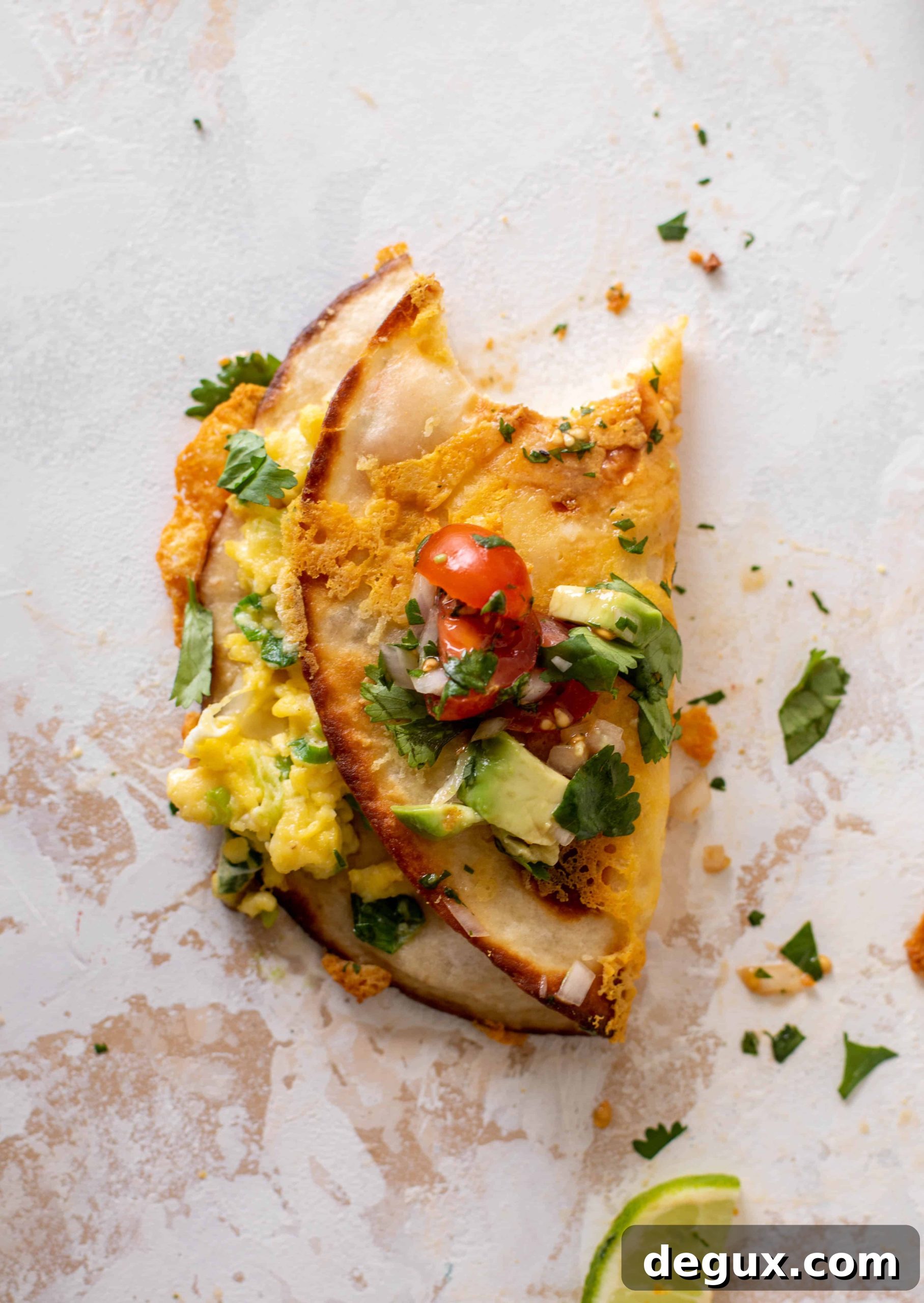 crispy cheesy breakfast tacos