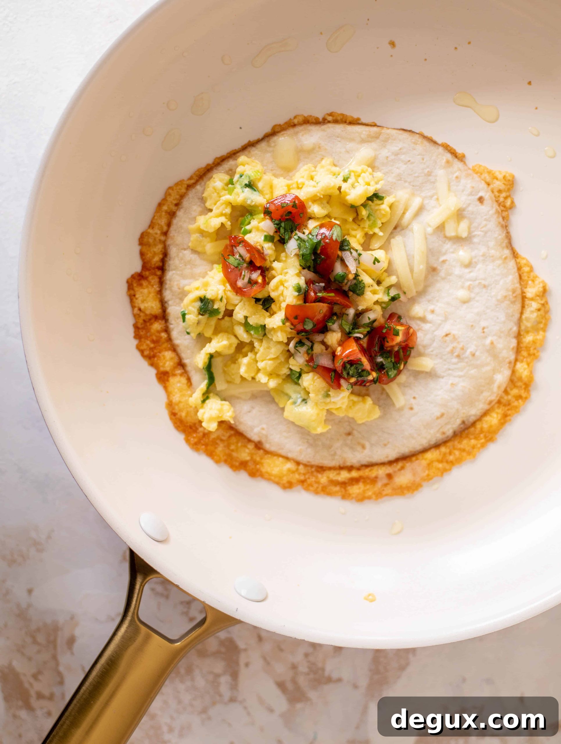 crispy cheesy breakfast tacos