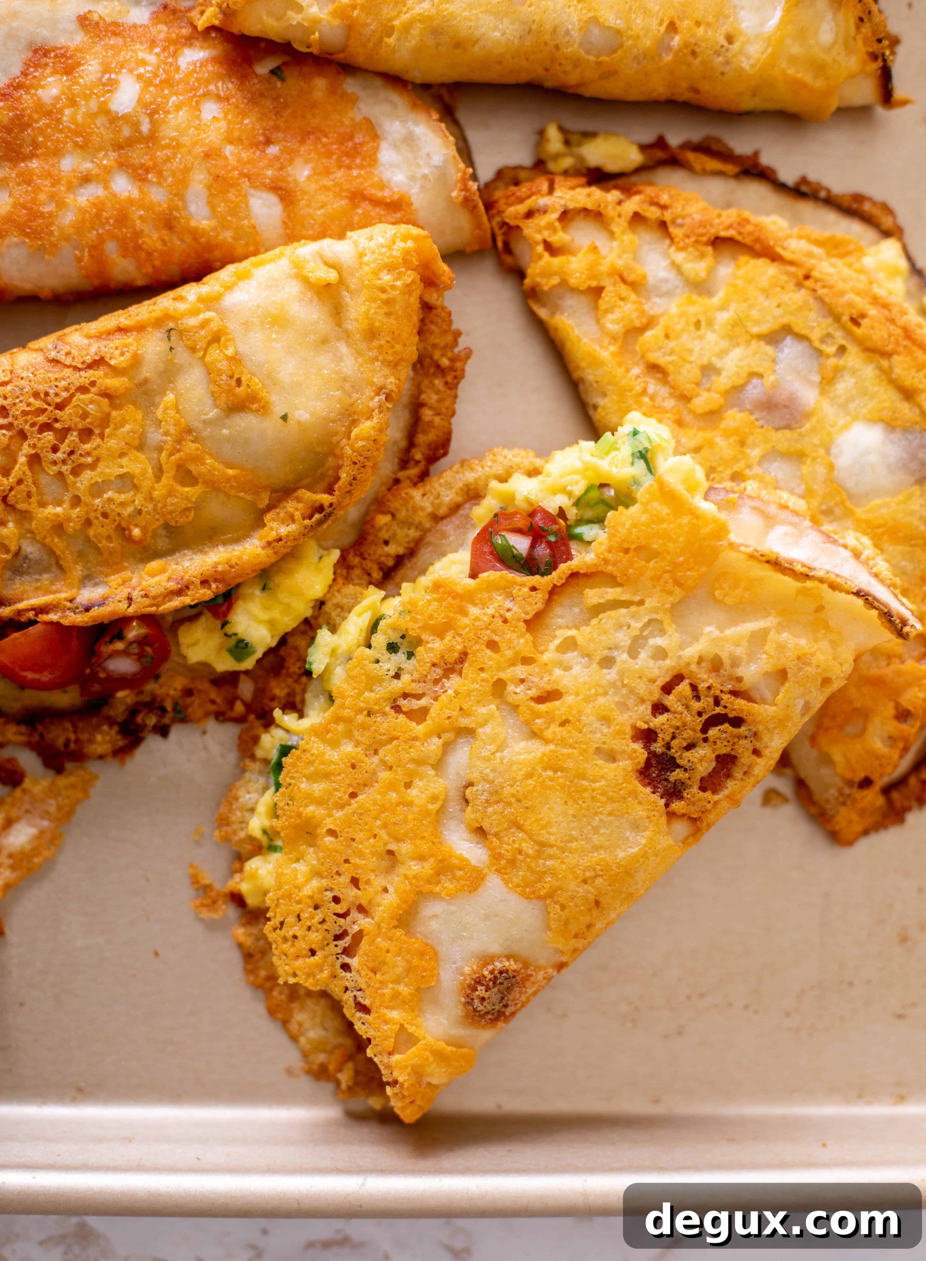 crispy cheesy breakfast tacos