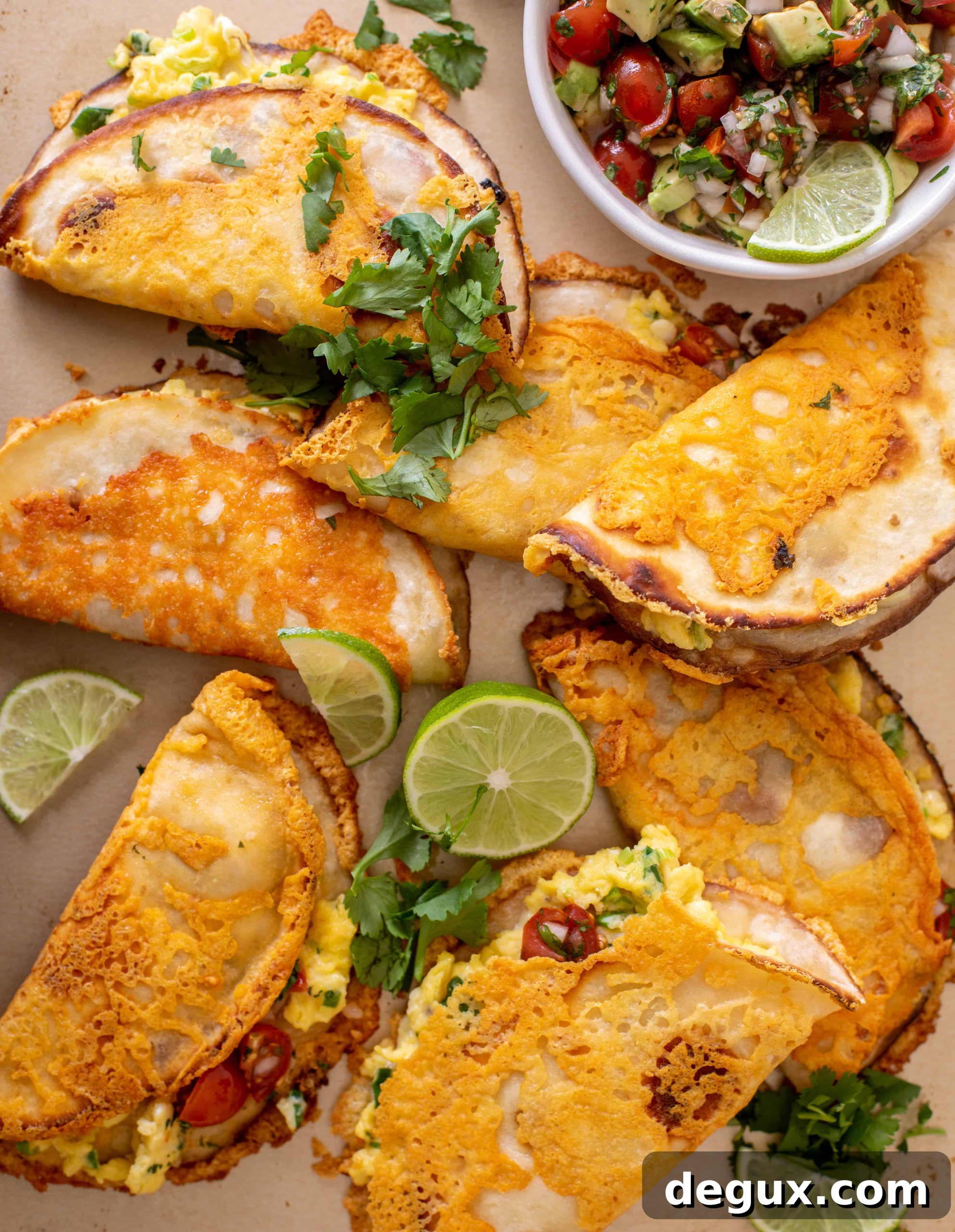 crispy cheesy breakfast tacos
