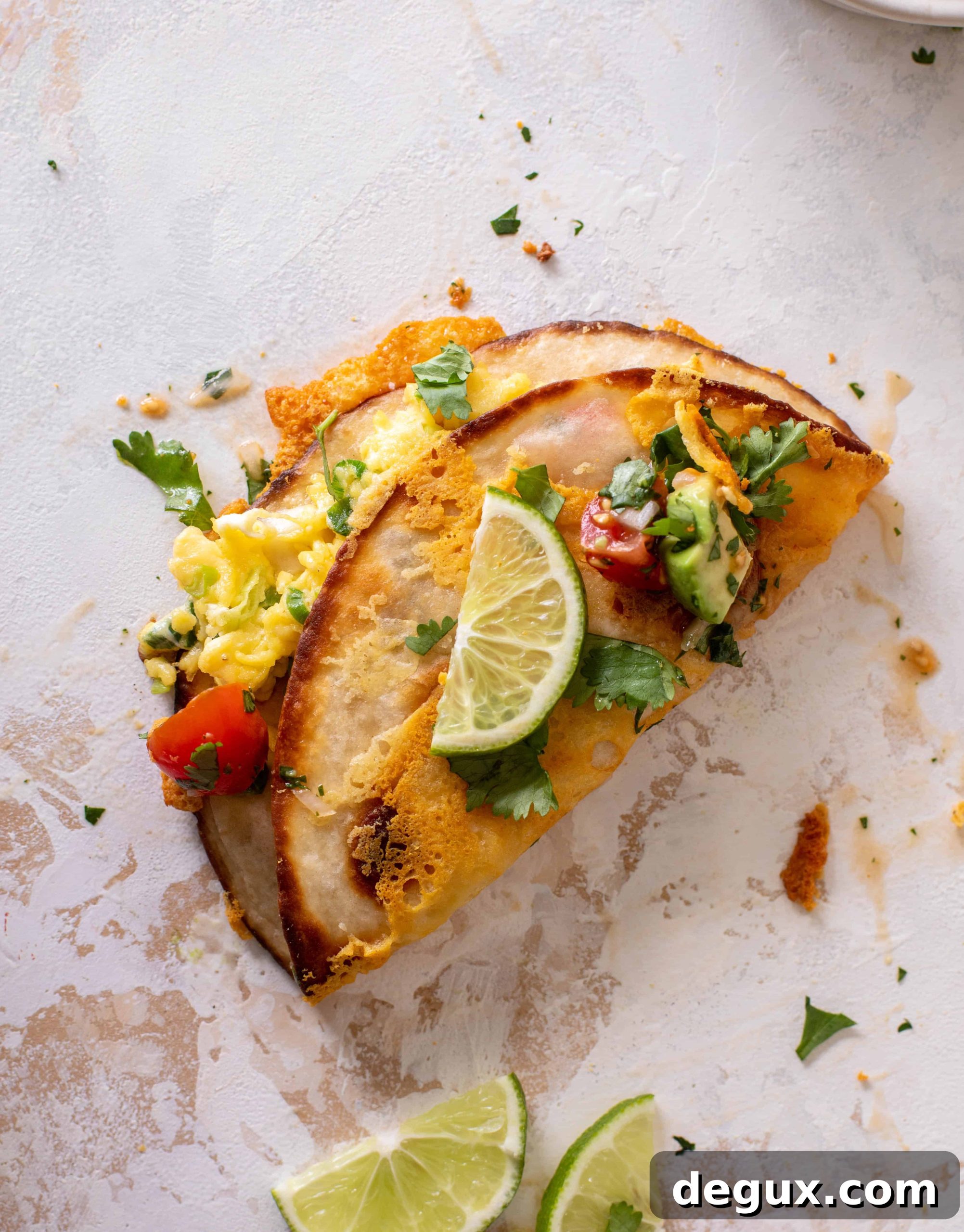 crispy cheesy breakfast tacos