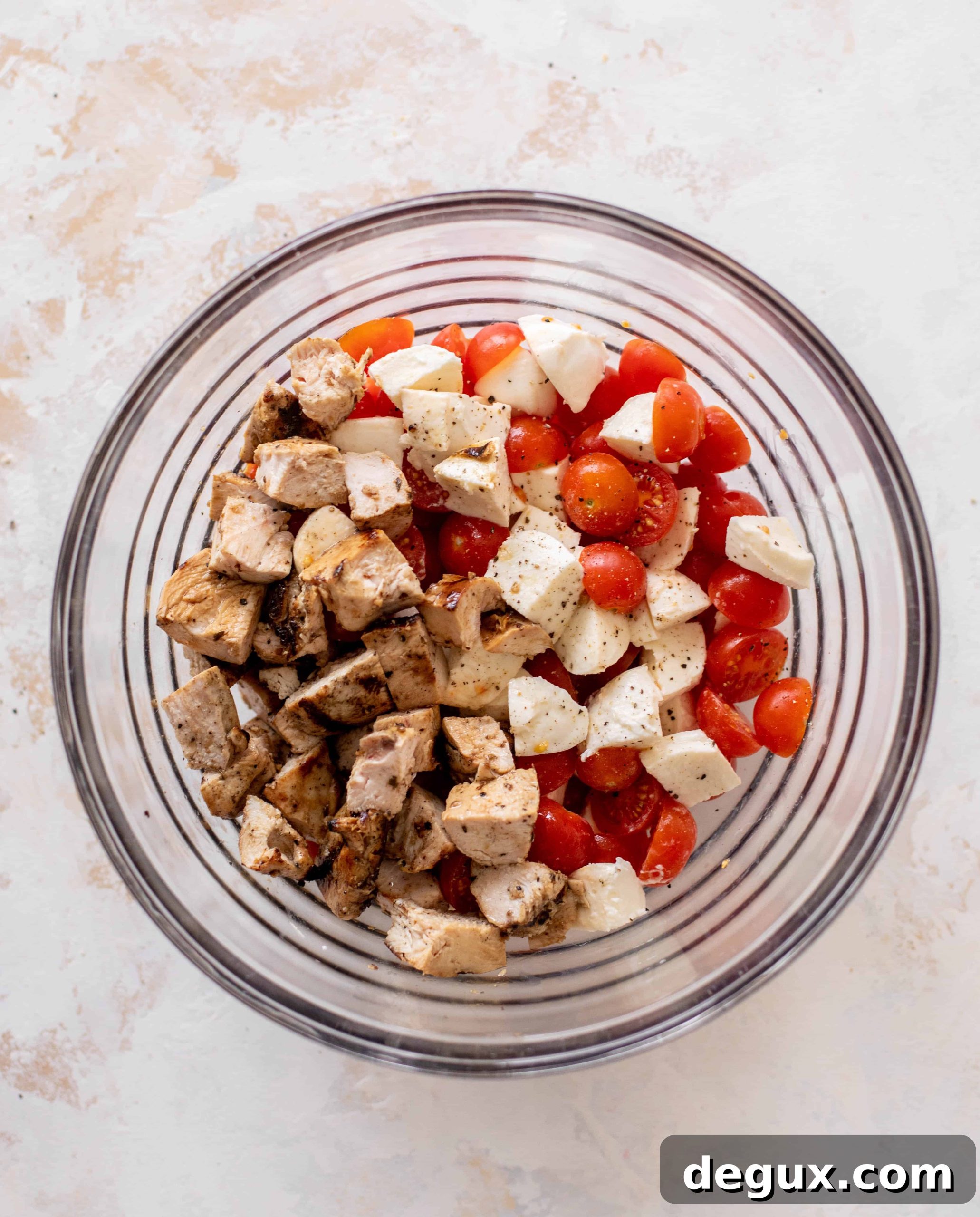 grilled chicken caprese lunch bowl