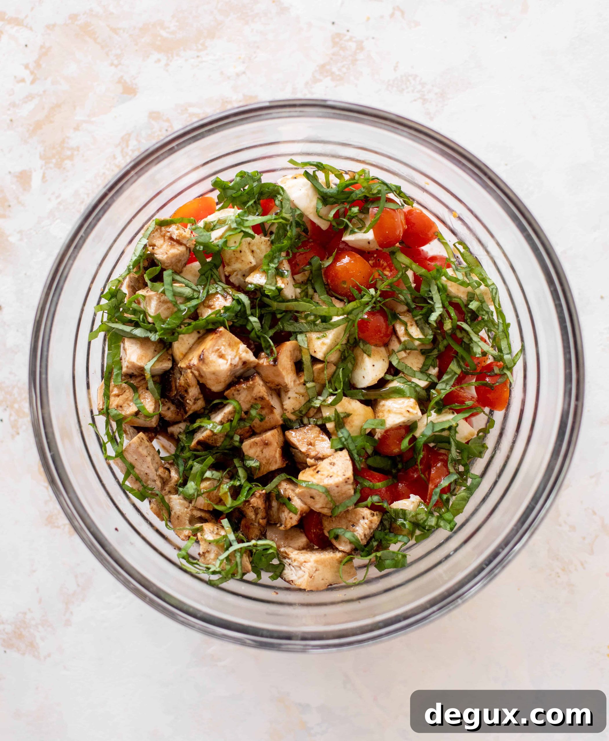 grilled chicken caprese lunch bowl