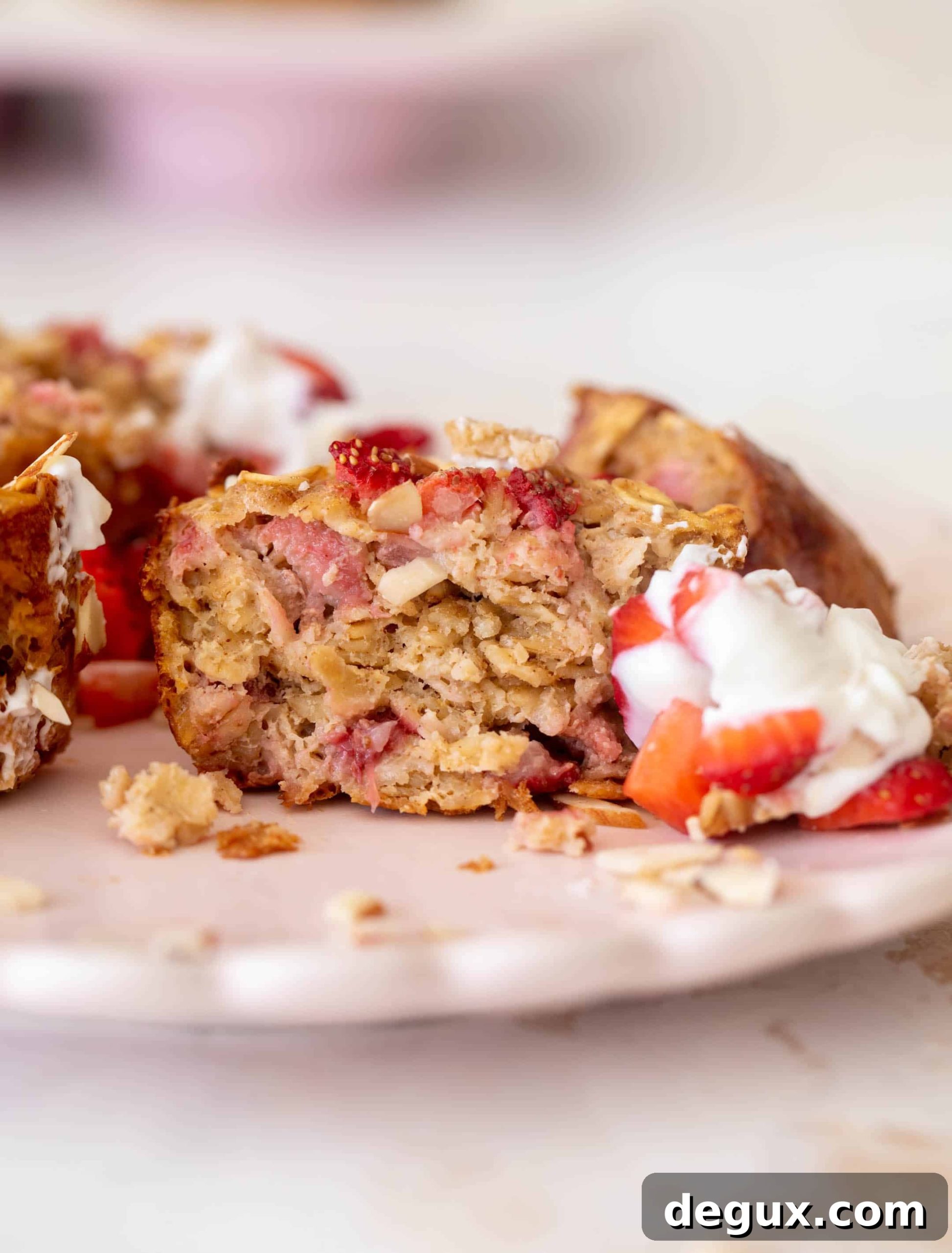 strawberries and cream oatmeal cups