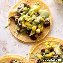 summer shiitake tacos
