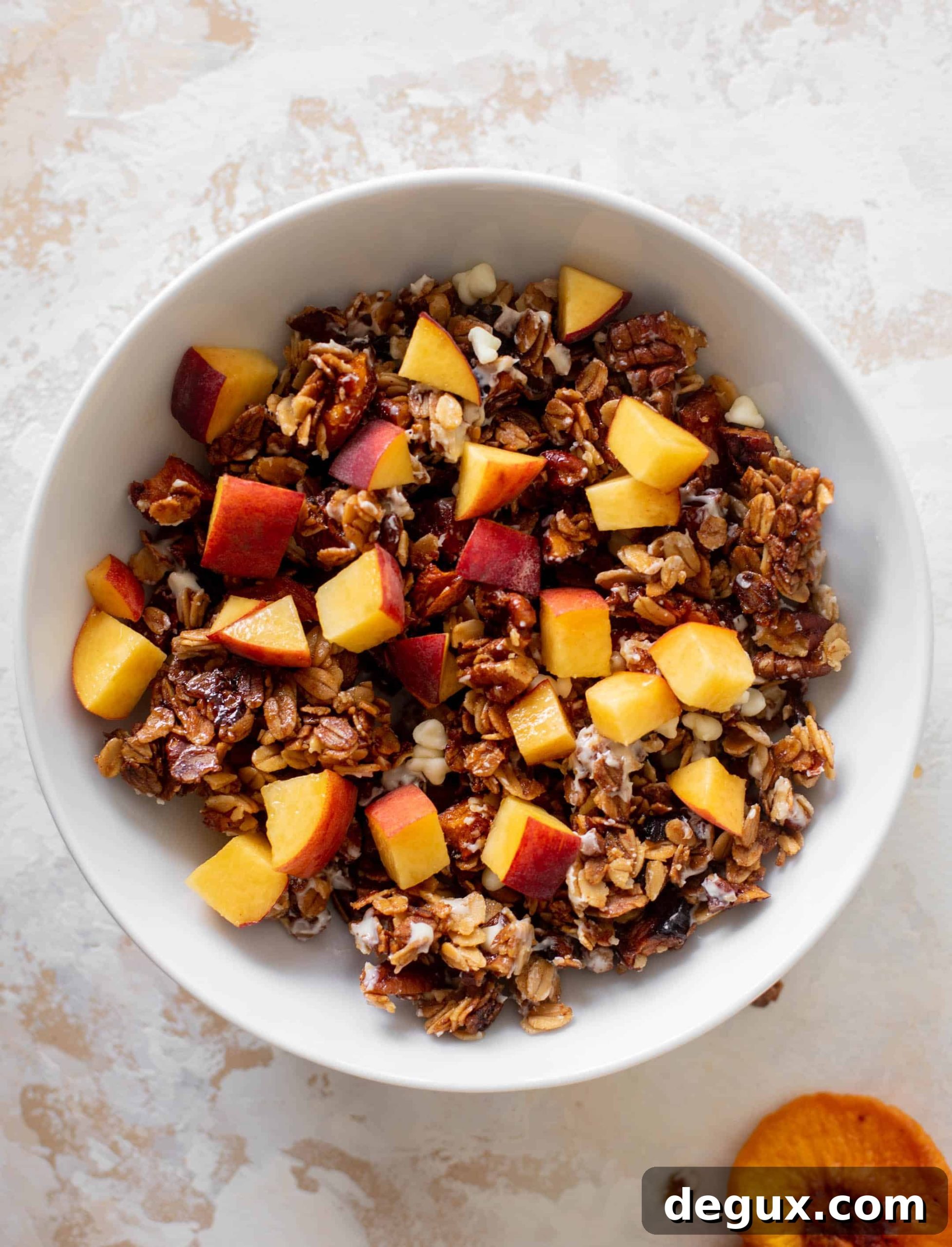 peach cobbler granola
