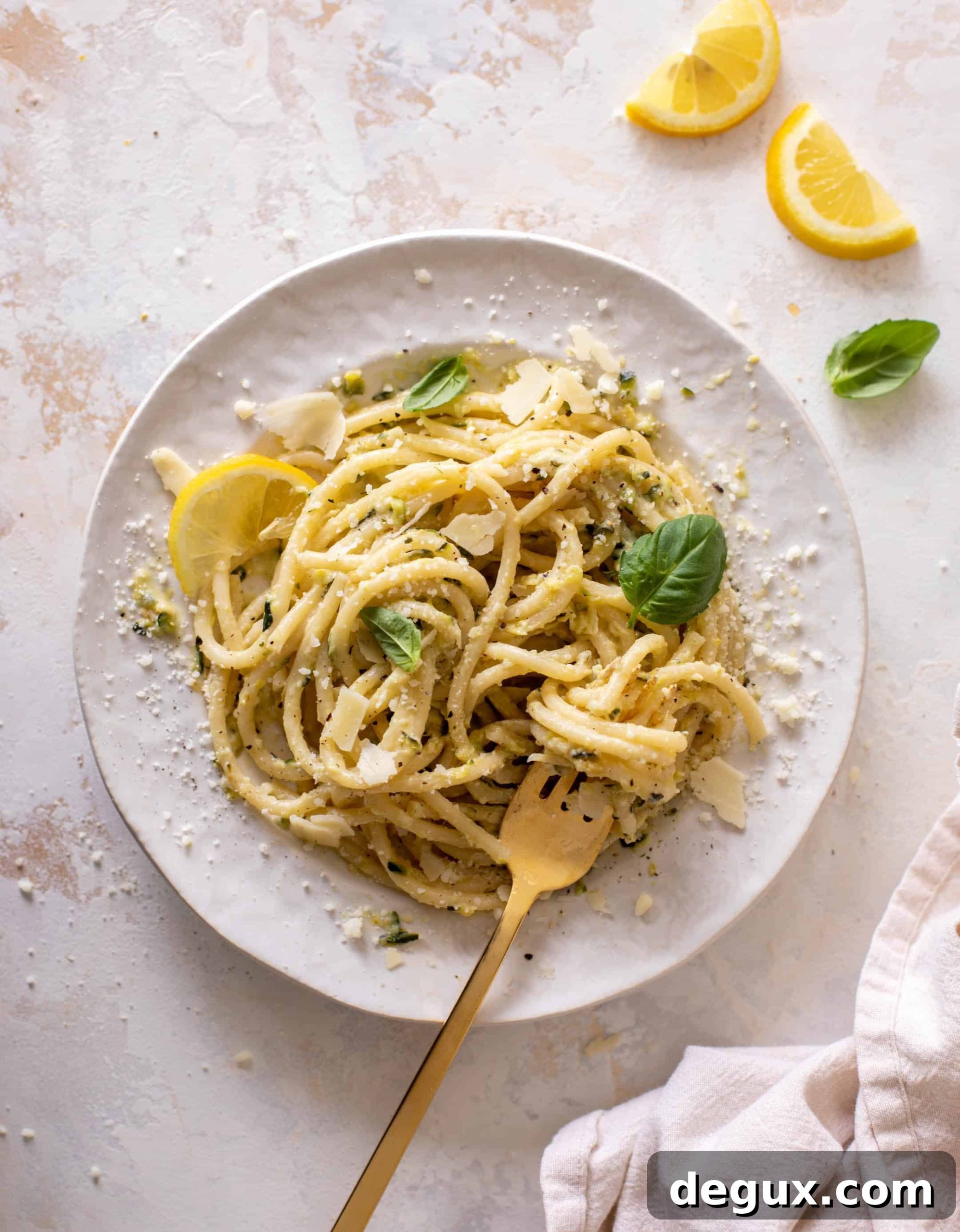 Creamy Lemon Zucchini Bucatini Recipe: Tangy Summer Pasta 2 lemon zucchini pasta