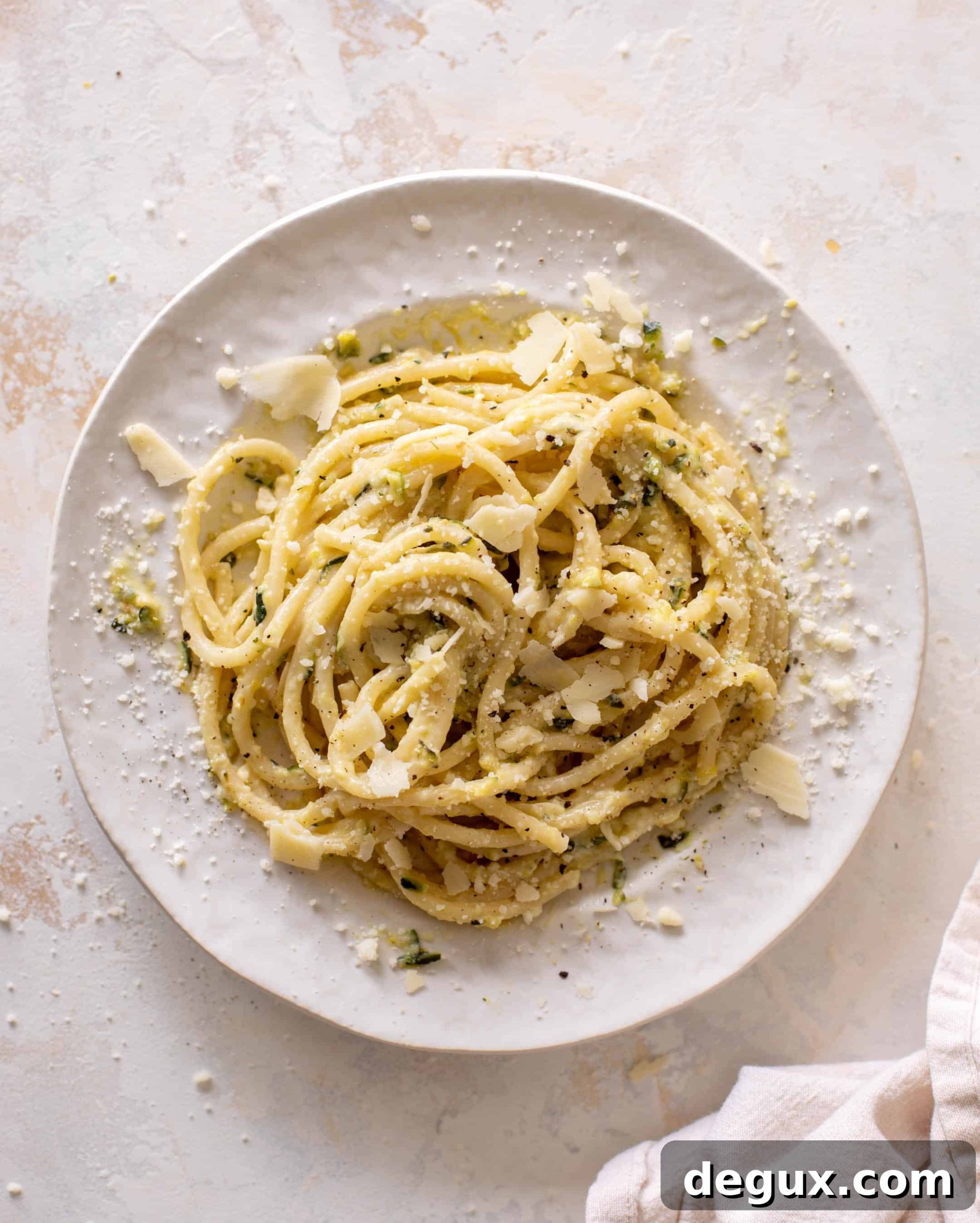 Creamy Lemon Zucchini Bucatini Recipe: Tangy Summer Pasta 5 lemon zucchini pasta