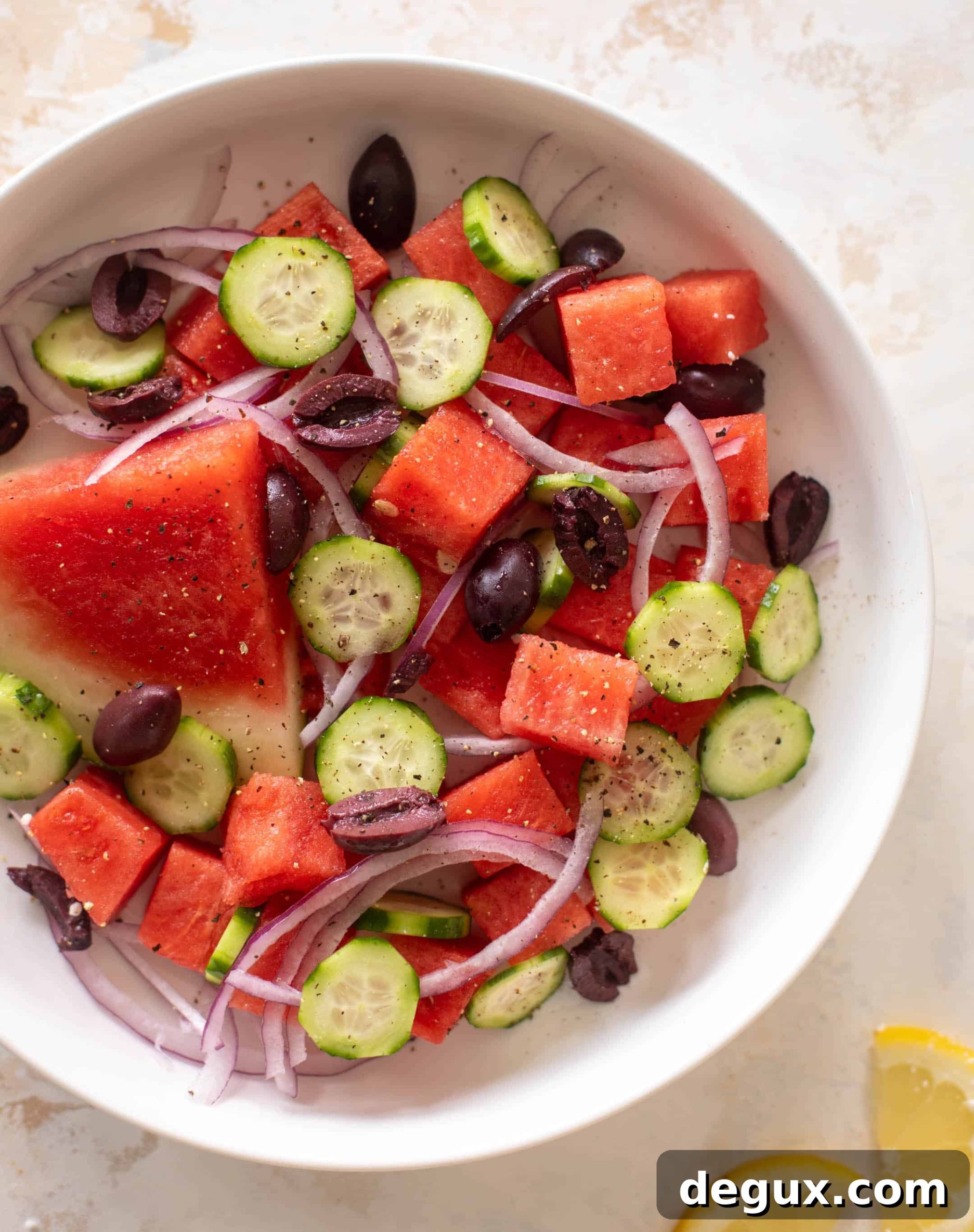15-Minute Watermelon and Greek Feta Salad Recipe 4 watermelon greek salad