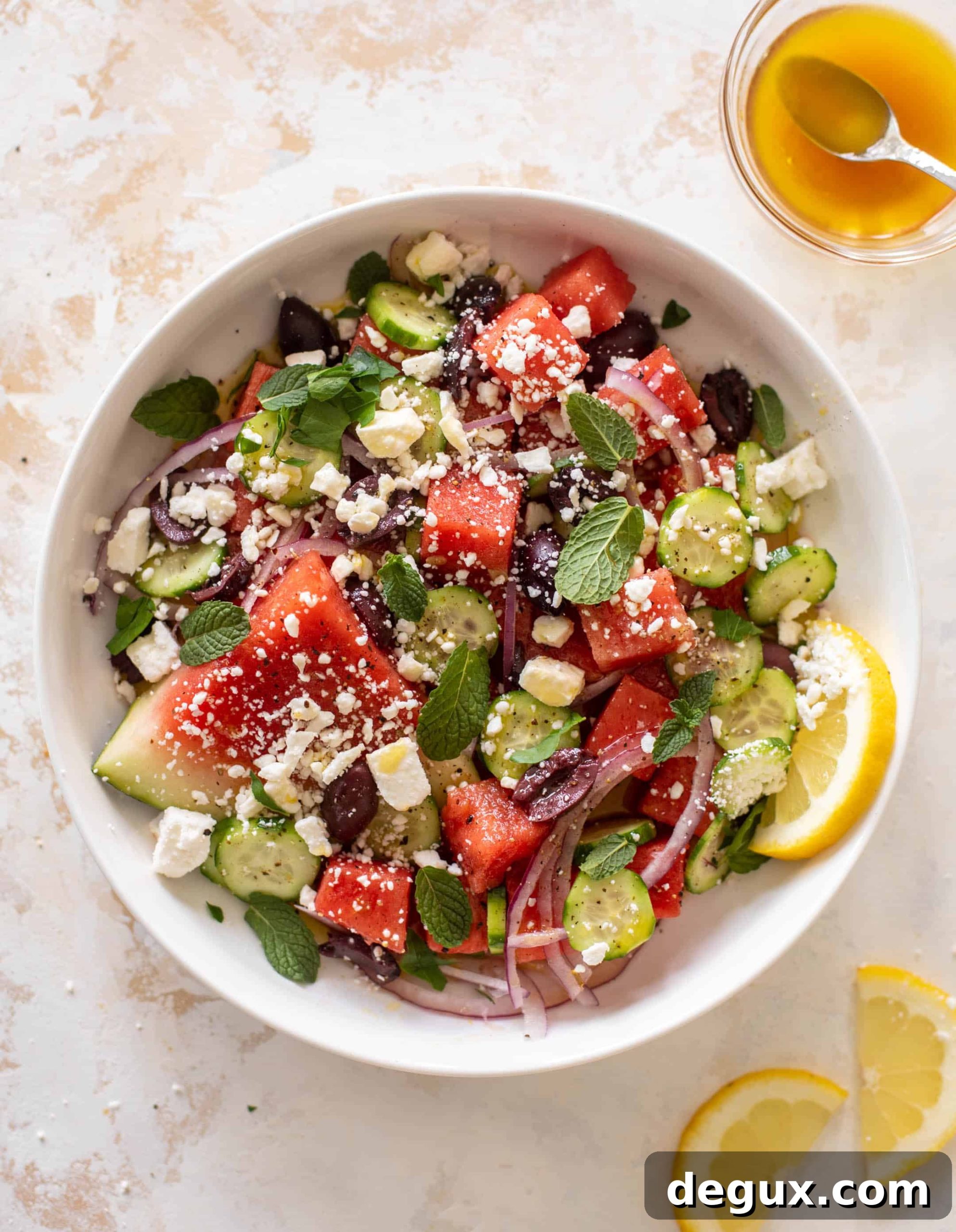 15-Minute Watermelon and Greek Feta Salad Recipe 6 watermelon greek salad