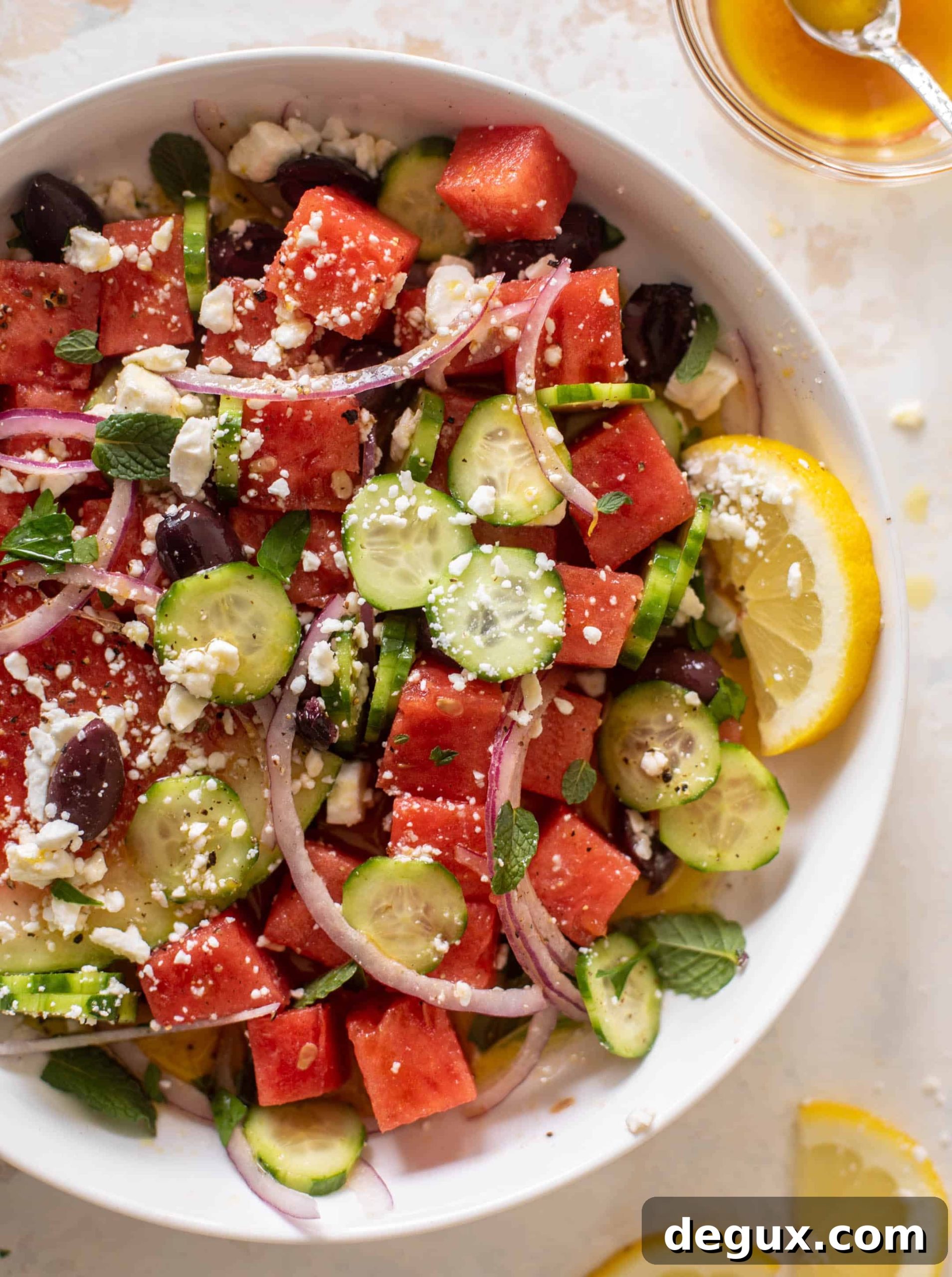 15-Minute Watermelon and Greek Feta Salad Recipe 7 watermelon greek salad