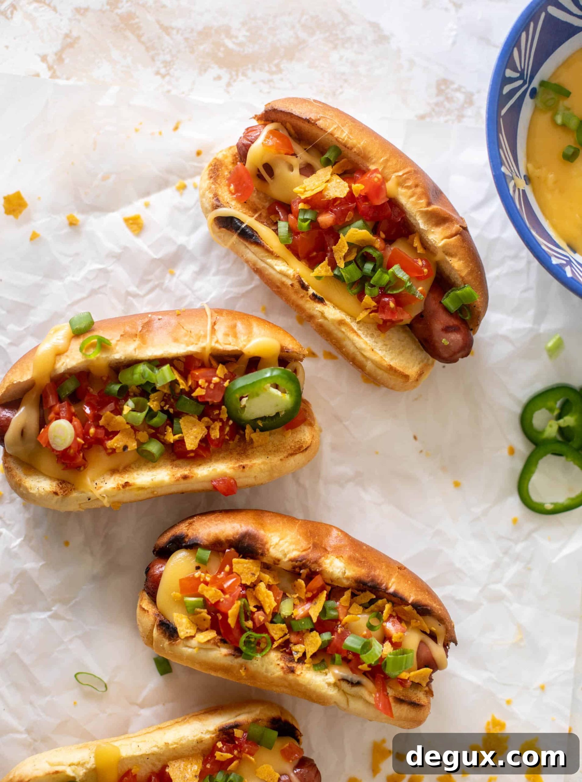 Crunchy Tortilla Queso Hot Dogs: Loaded Tex‑Mex Recipe 2 tortilla crunch queso hot dogs