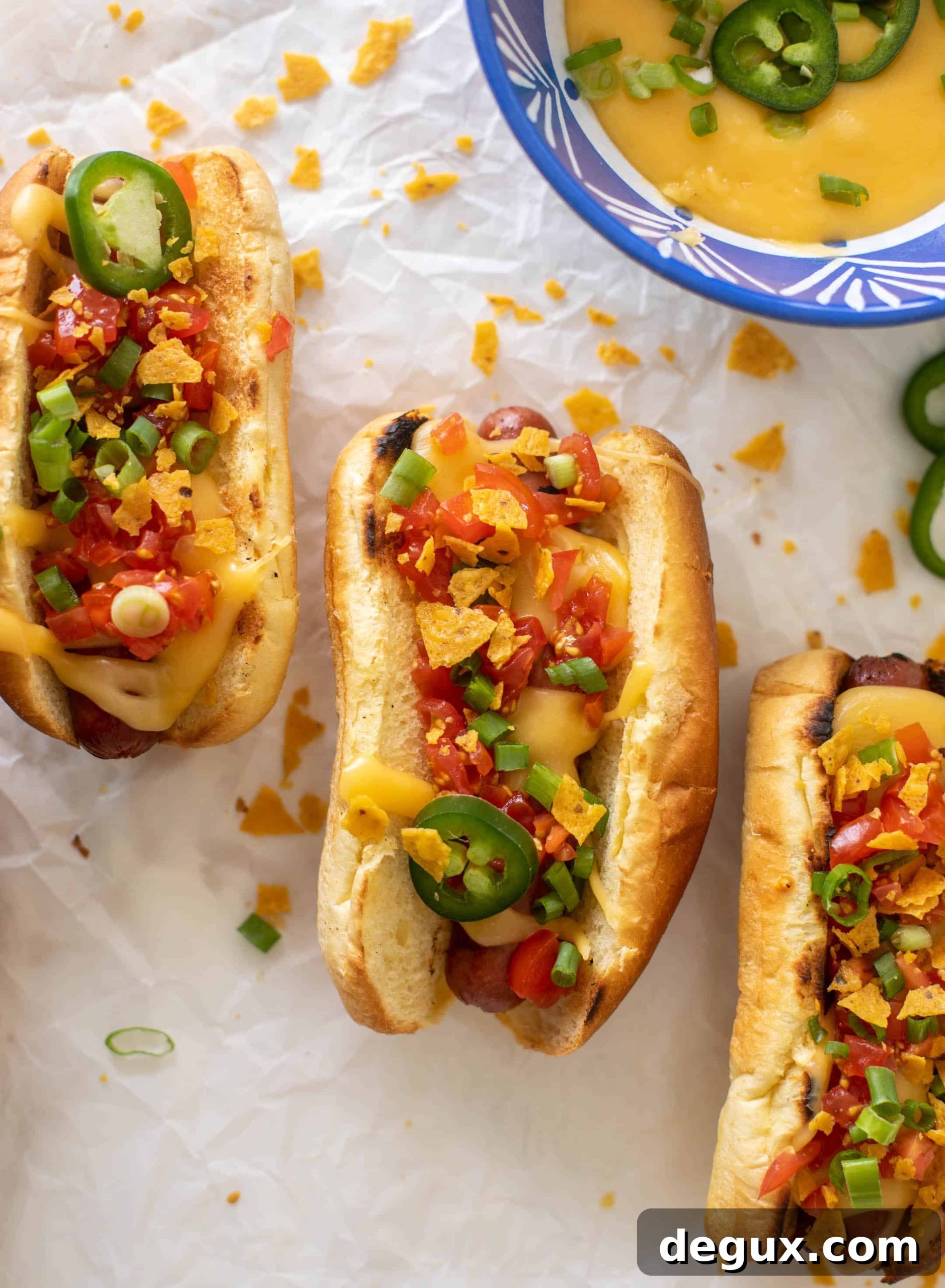 Crunchy Tortilla Queso Hot Dogs: Loaded Tex‑Mex Recipe 7 tortilla crunch queso hot dogs