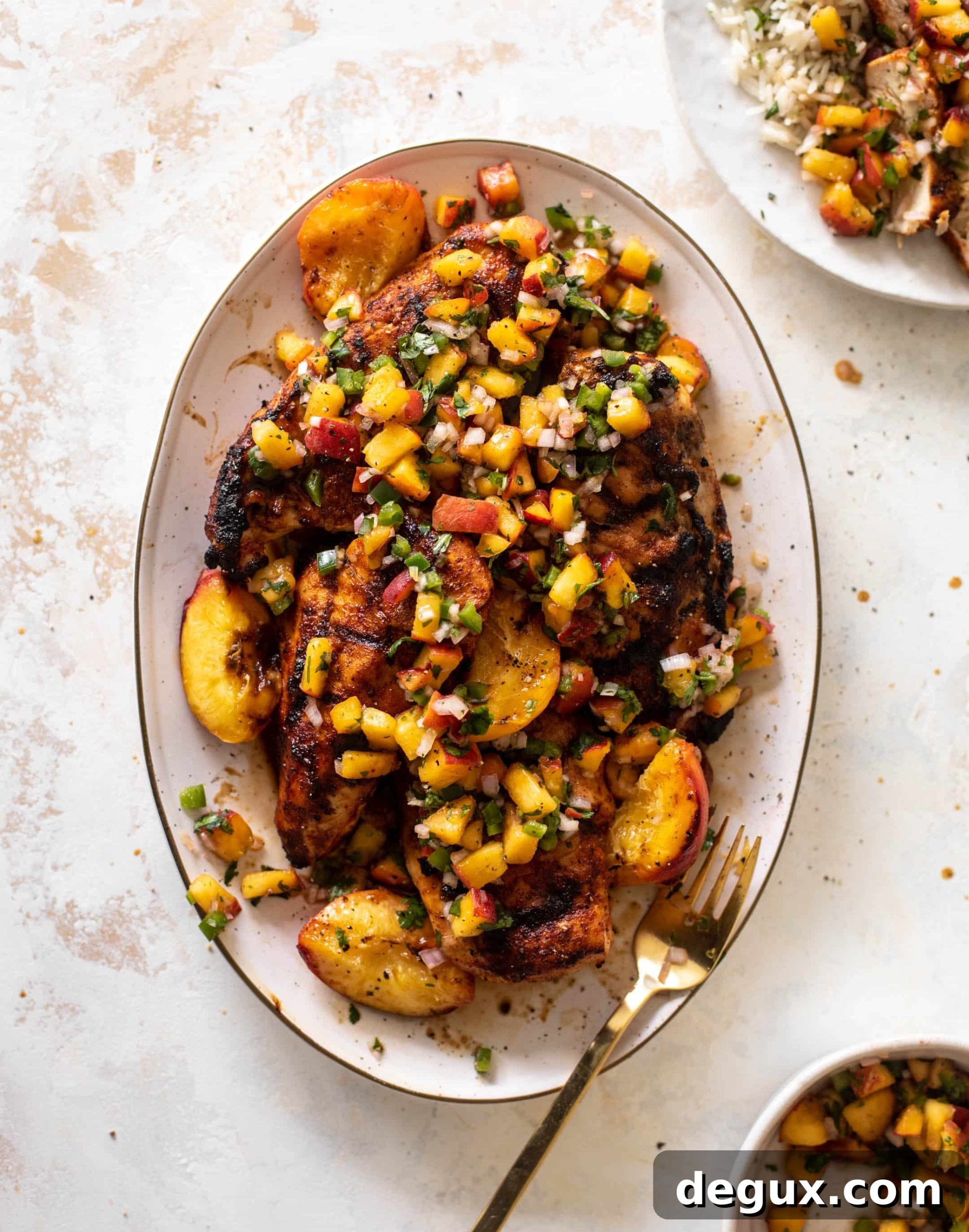 grilled jalapeño peach chicken