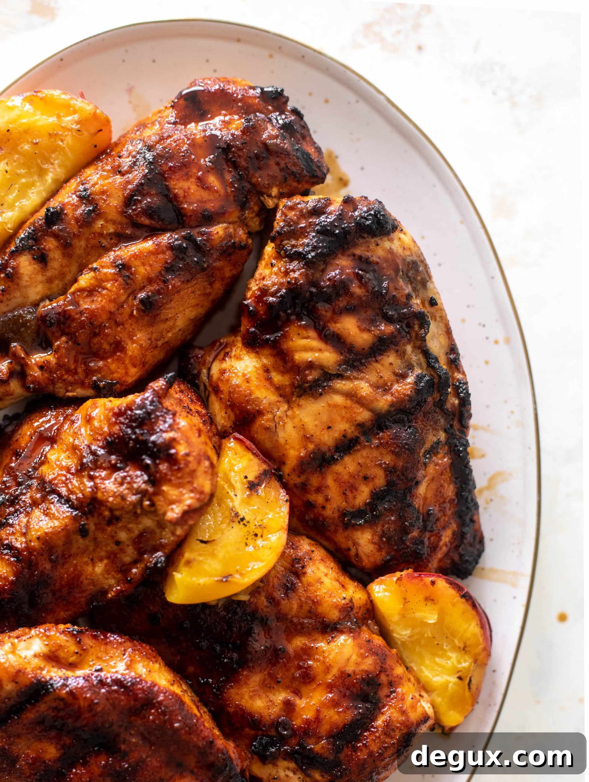 grilled jalapeño peach chicken