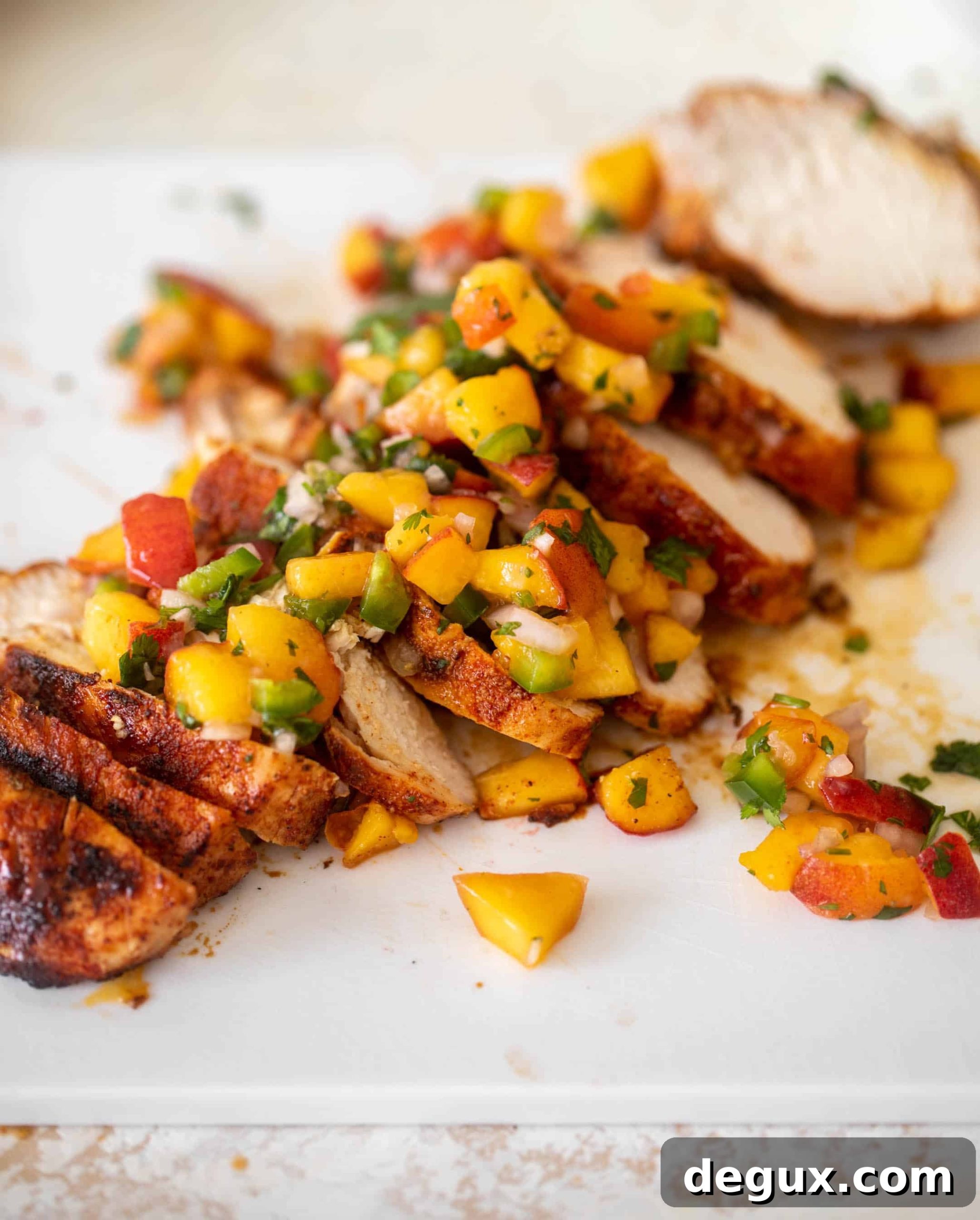 grilled jalapeño peach chicken