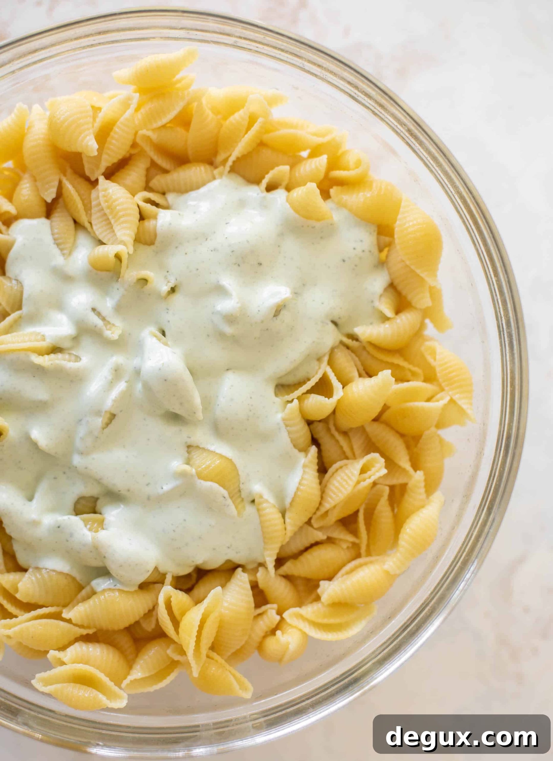 Broccoli BLT Pasta Salad with Asiago Ranch Dressing 4 broccoli BLT pasta salad