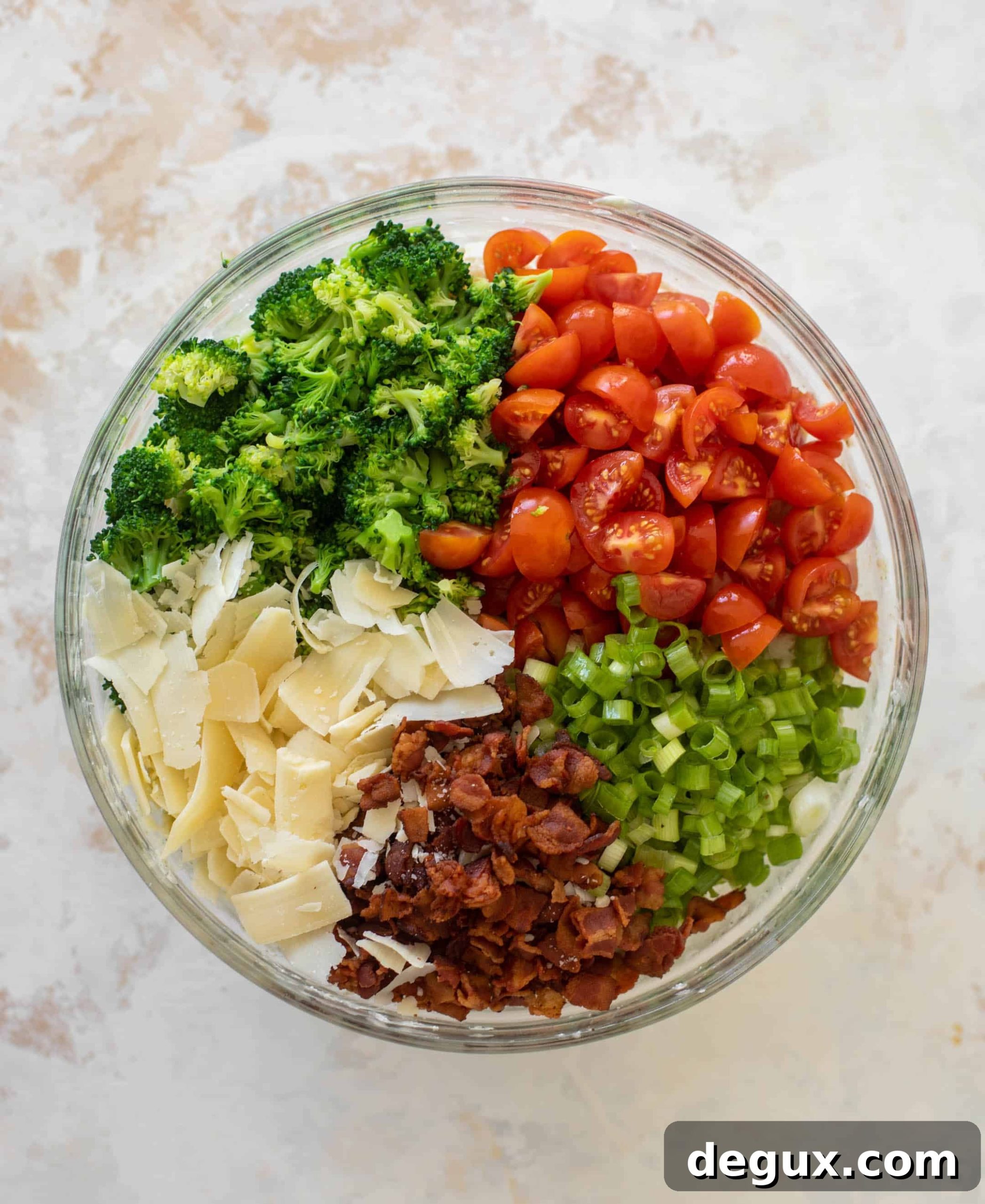 Broccoli BLT Pasta Salad with Asiago Ranch Dressing 5 broccoli BLT pasta salad