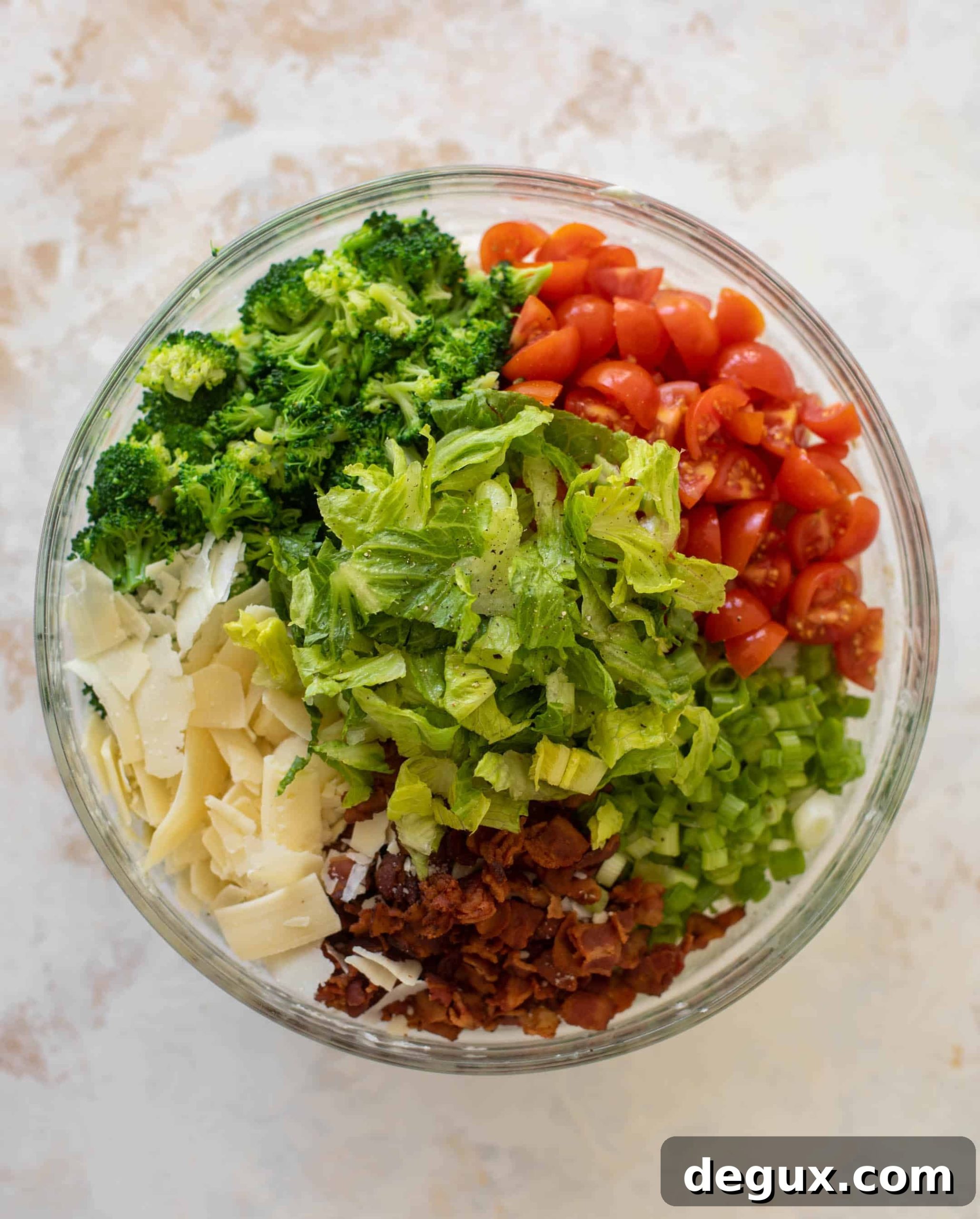 Broccoli BLT Pasta Salad with Asiago Ranch Dressing 7 broccoli BLT pasta salad