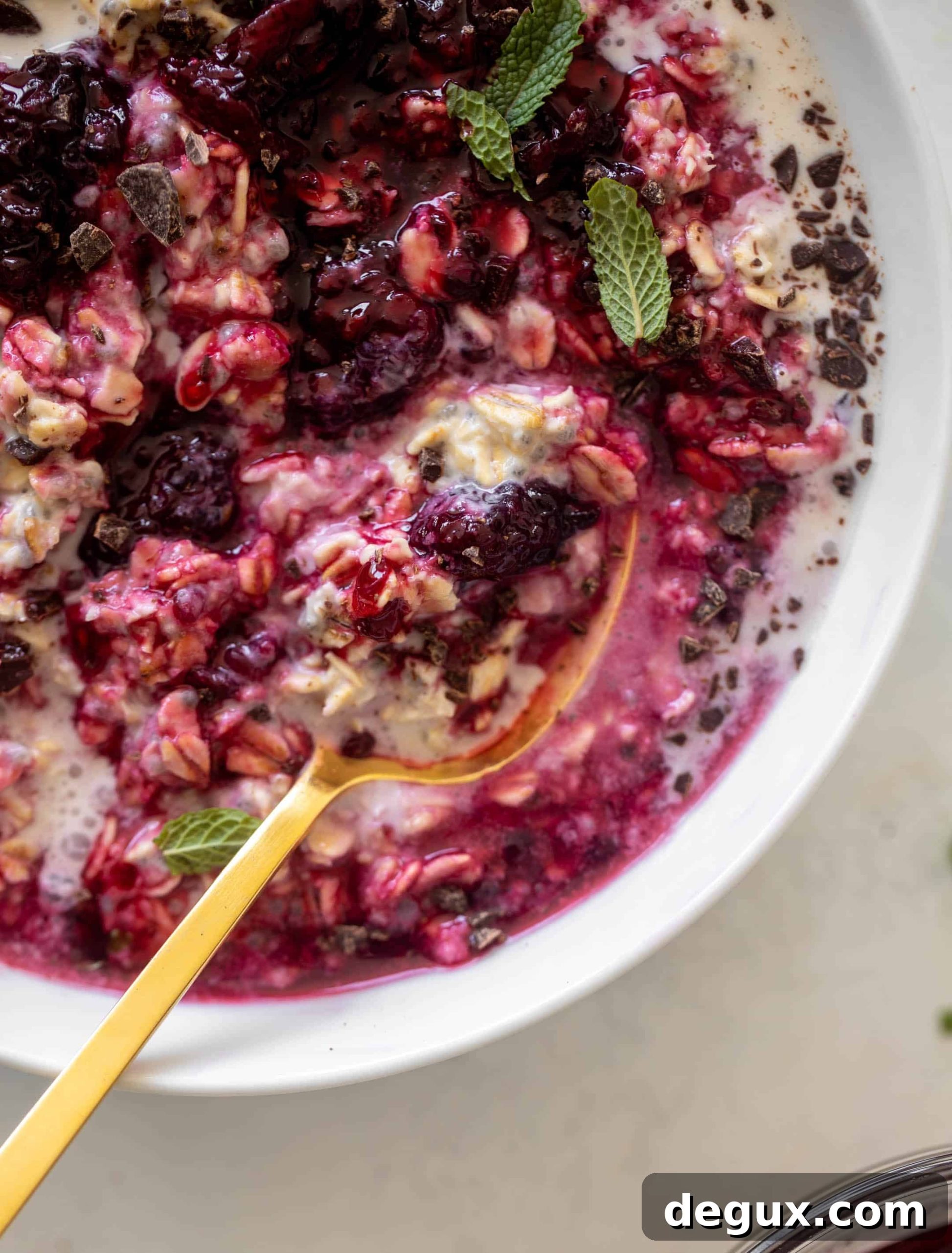 blackberry chip overnight oats