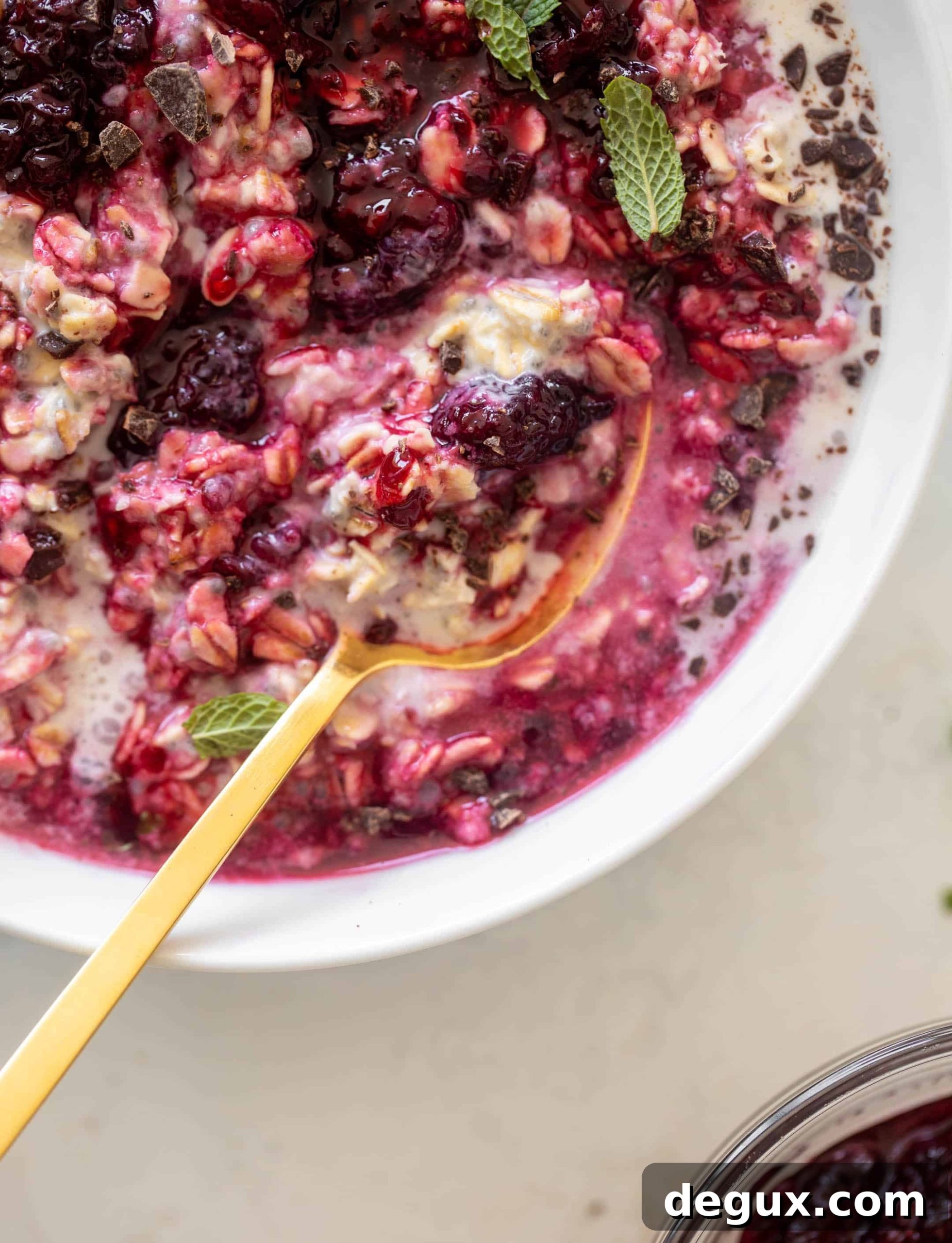 blackberry chip overnight oats