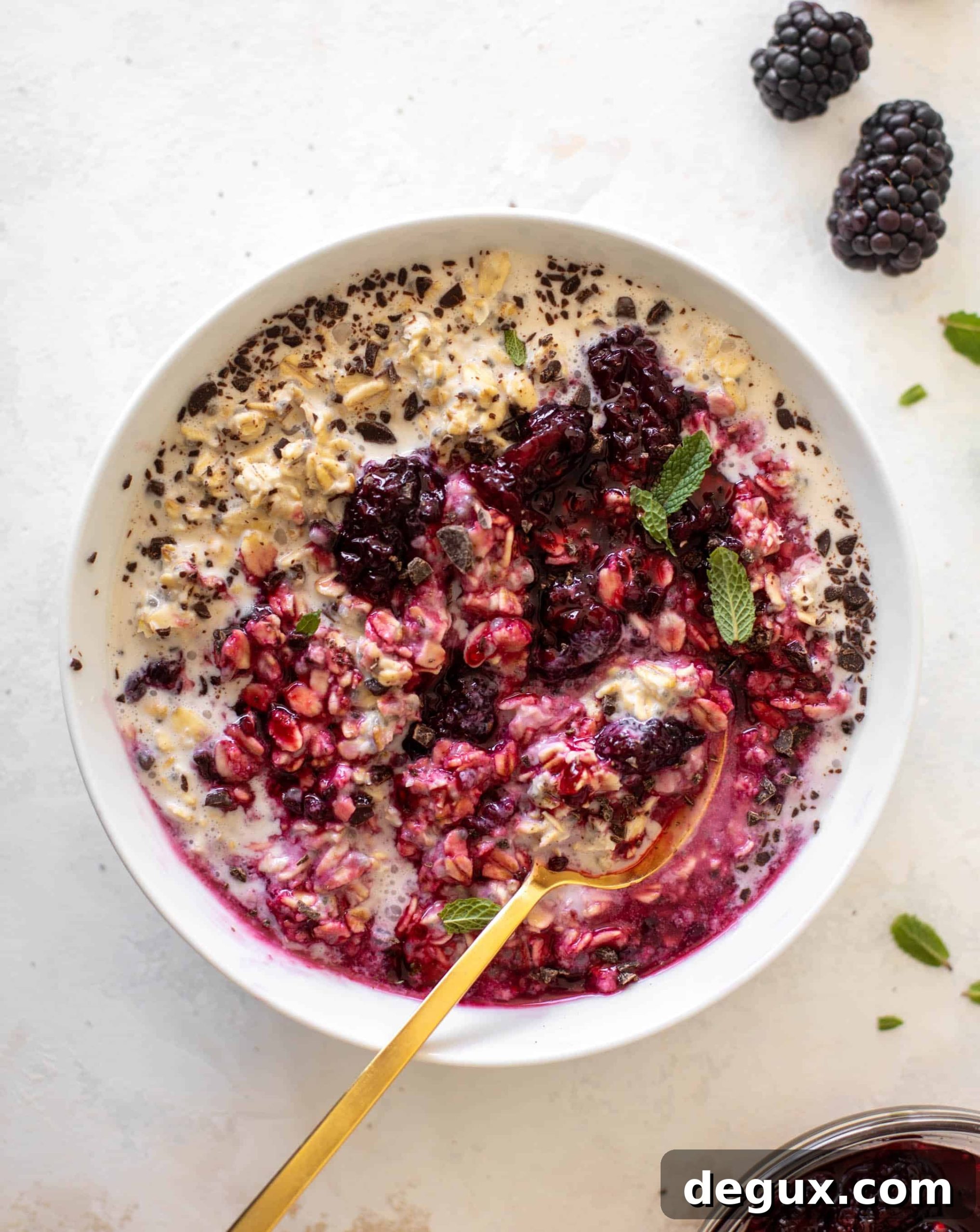 blackberry chip overnight oats