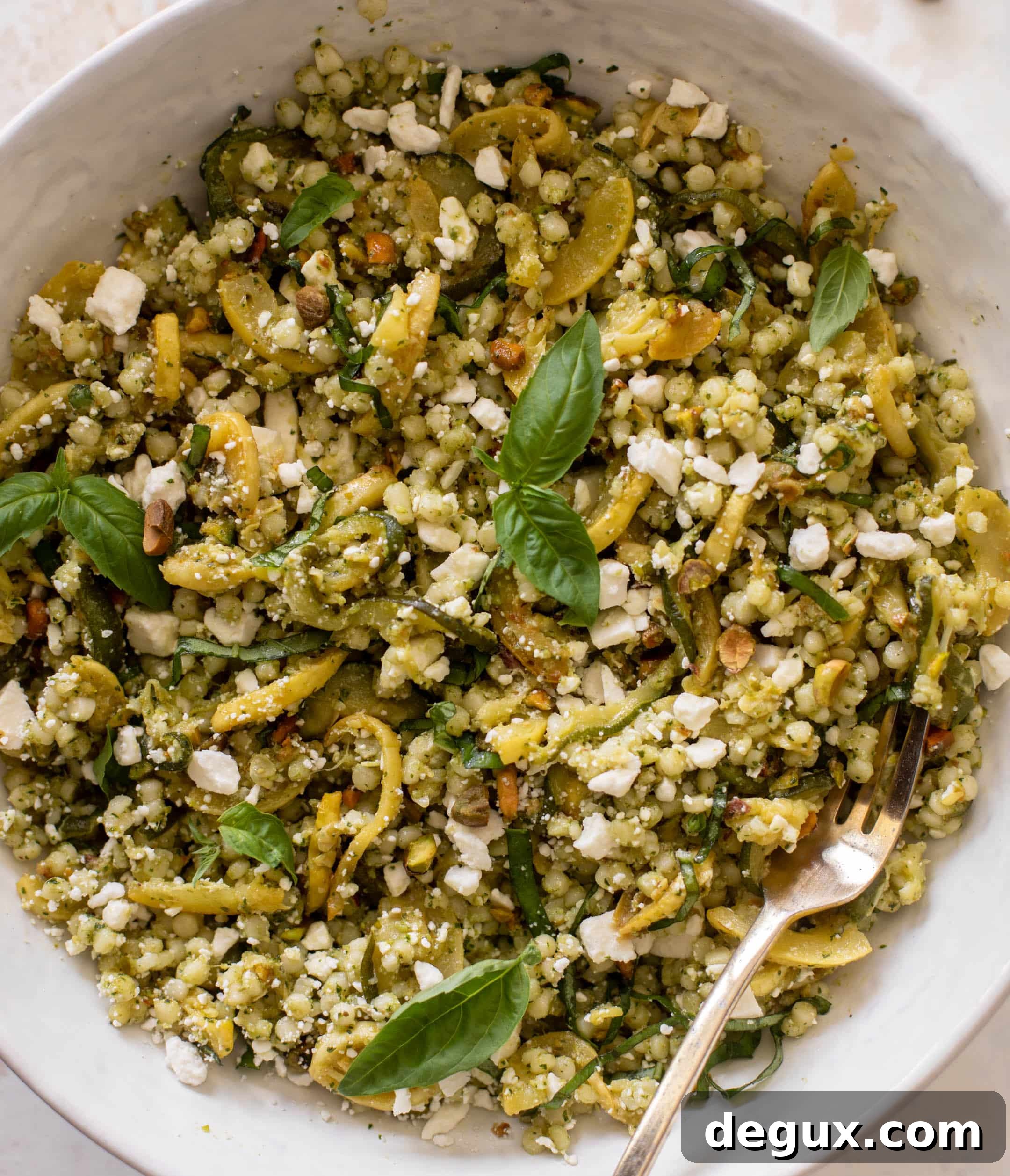 summer squash couscous salad