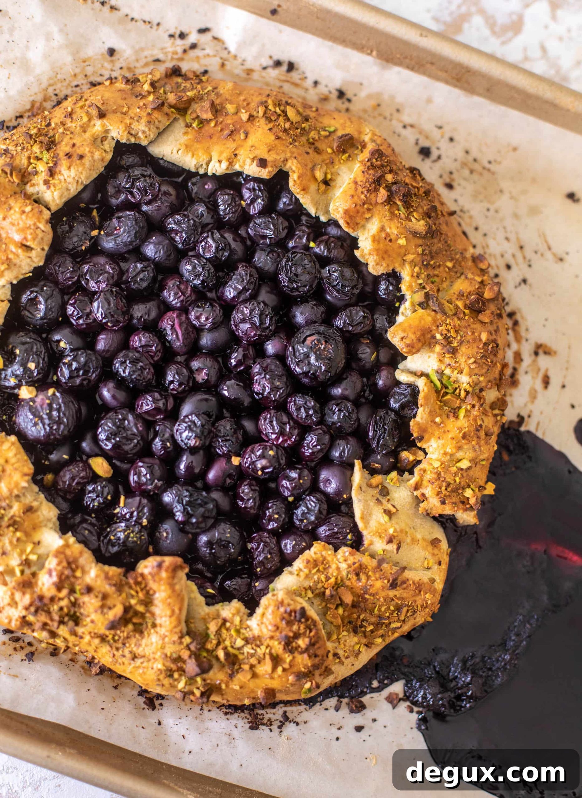 Blueberry Pistachio Galette Recipe for Flaky Rustic Tarts 5 img 94401 4 scaled