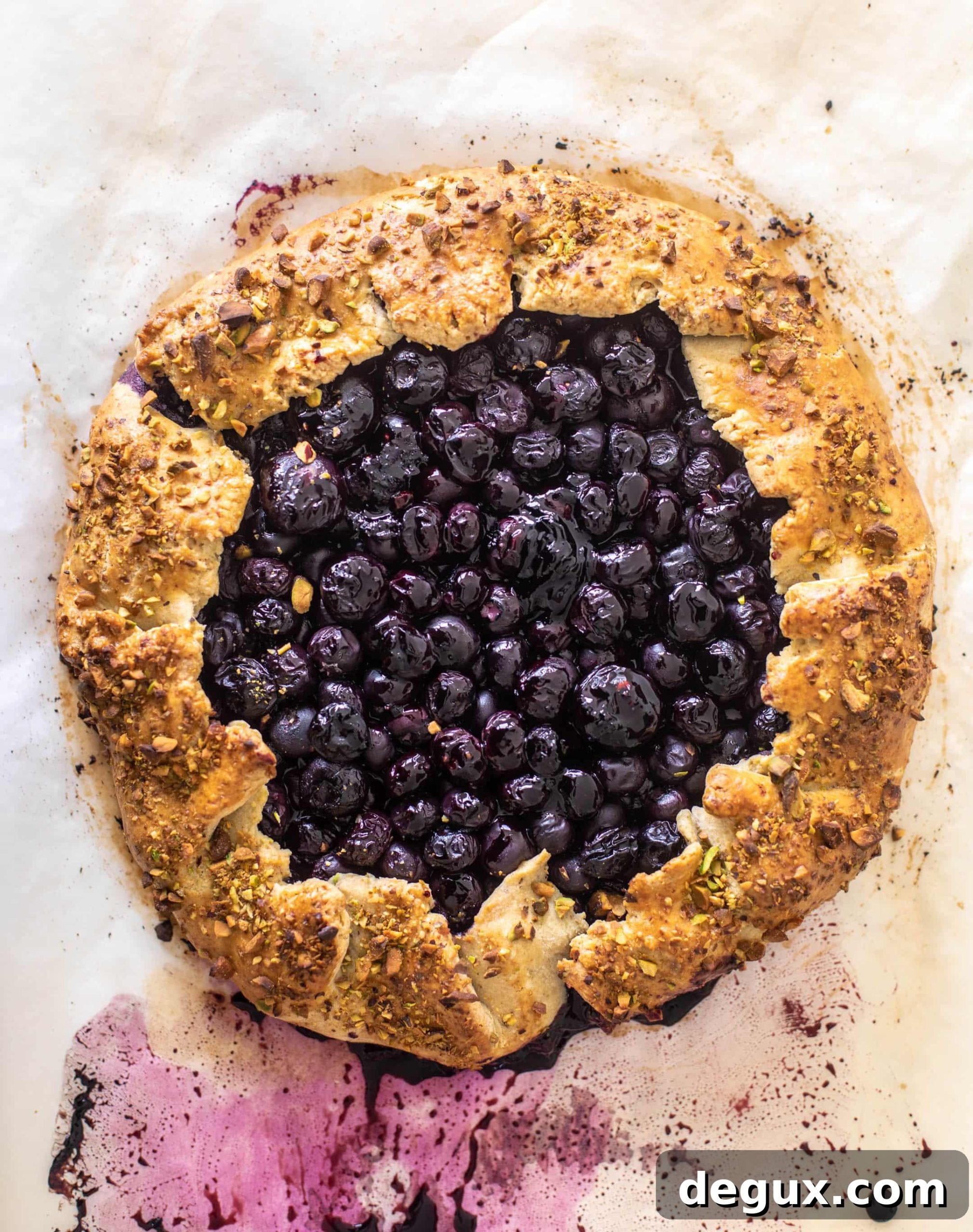 Blueberry Pistachio Galette Recipe for Flaky Rustic Tarts 6 img 94401 5 scaled