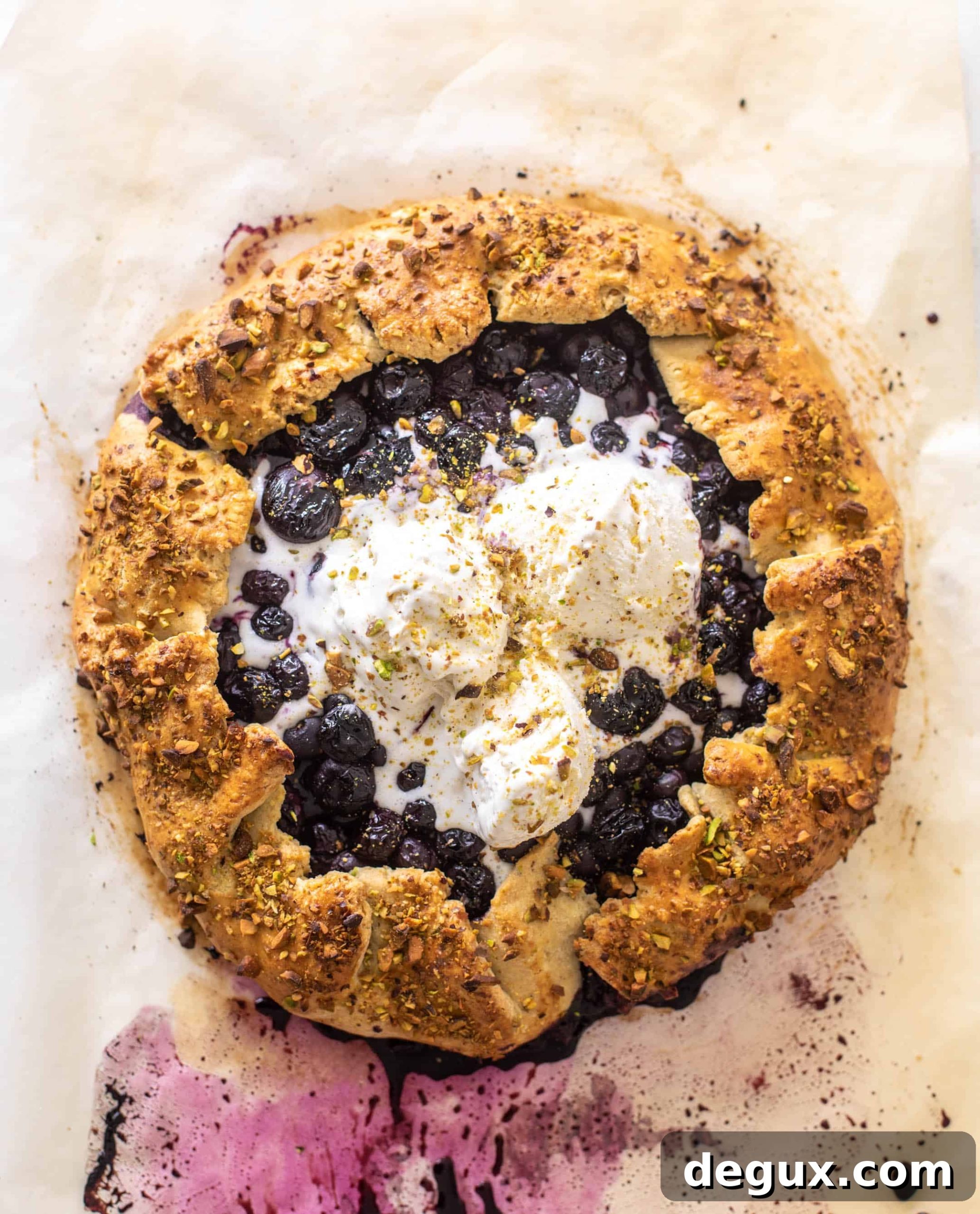 Blueberry Pistachio Galette Recipe for Flaky Rustic Tarts 8 img 94401 7 scaled