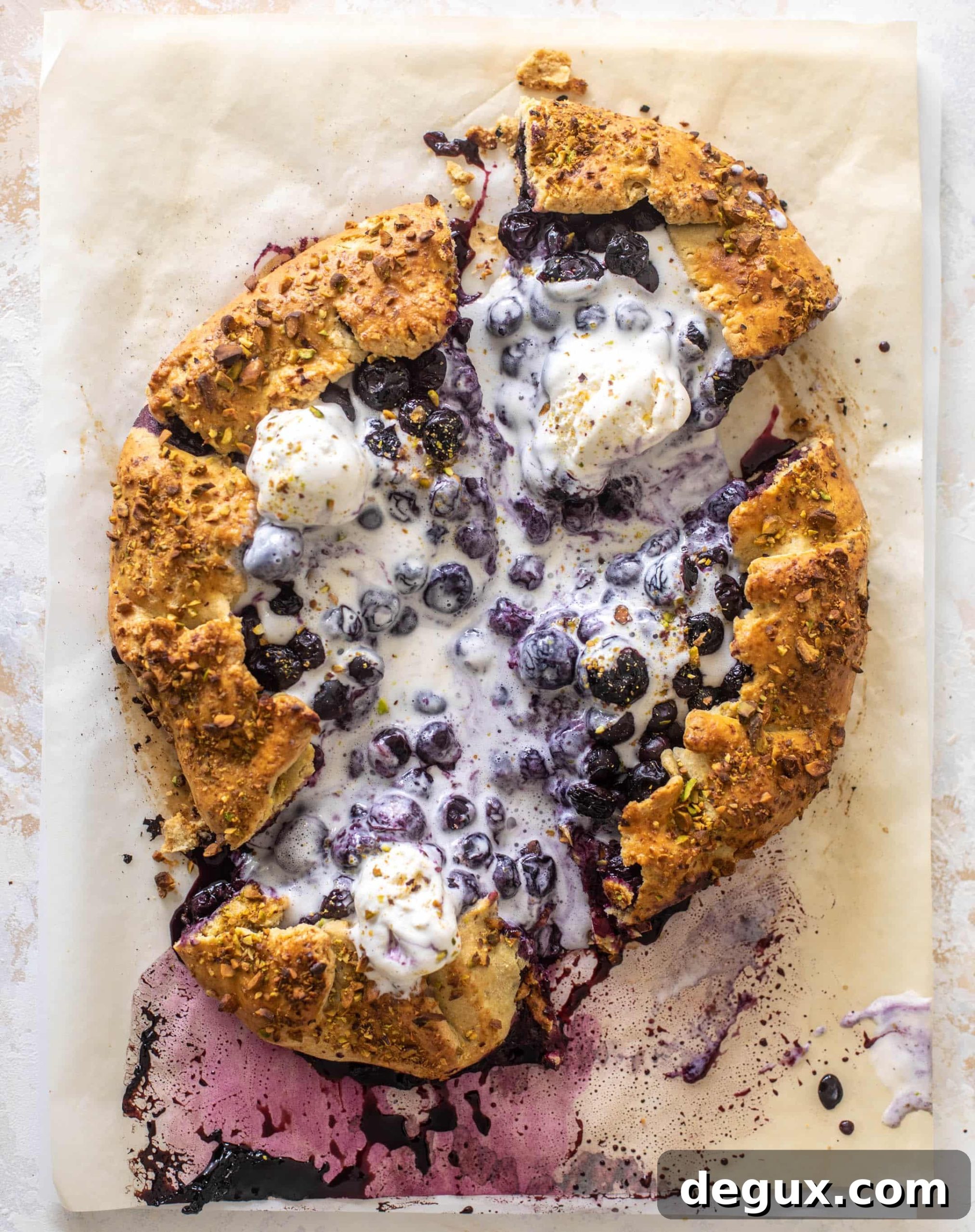 Blueberry Pistachio Galette Recipe for Flaky Rustic Tarts 9 img 94401 8 scaled