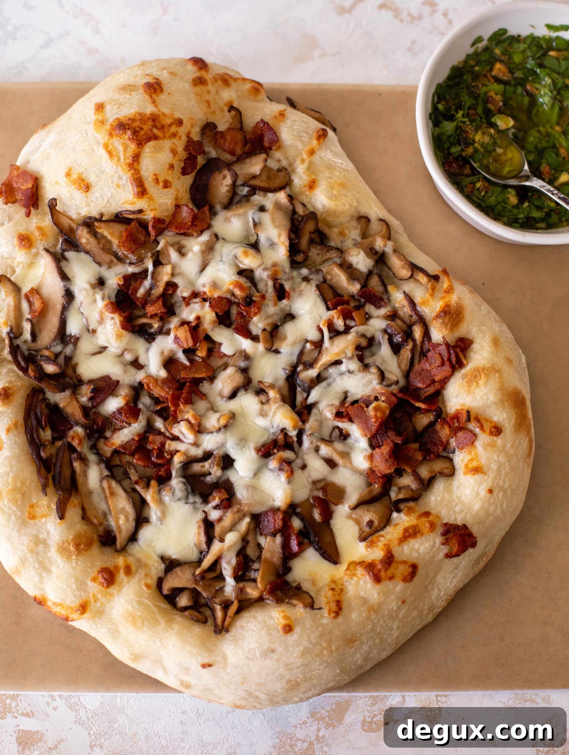 Summer Mushroom Pizza with Pistachio Vinaigrette Grill Recipe 4 summer mushroom pizza with pistachio vinaigrette