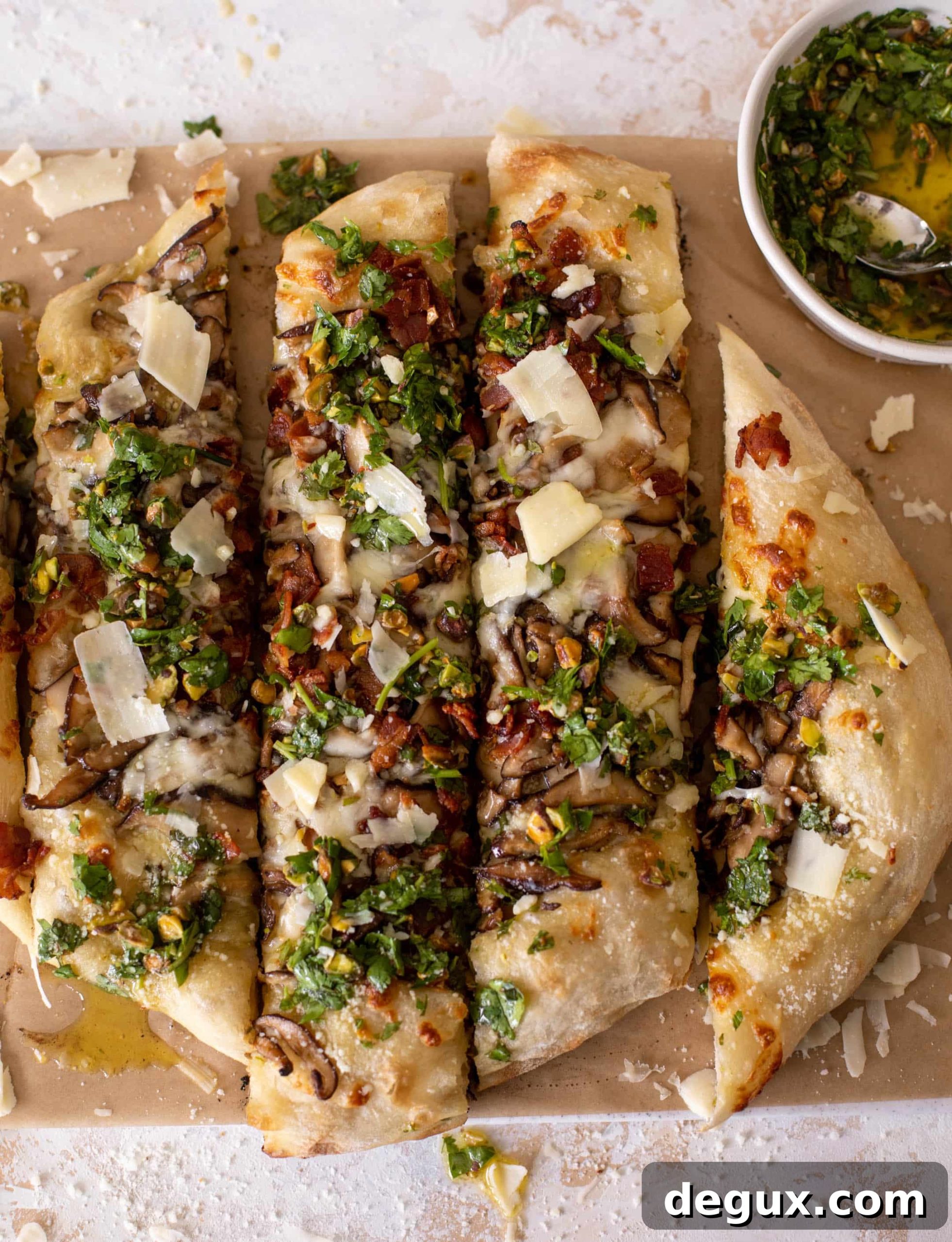 Summer Mushroom Pizza with Pistachio Vinaigrette Grill Recipe 7 summer mushroom pizza with pistachio vinaigrette